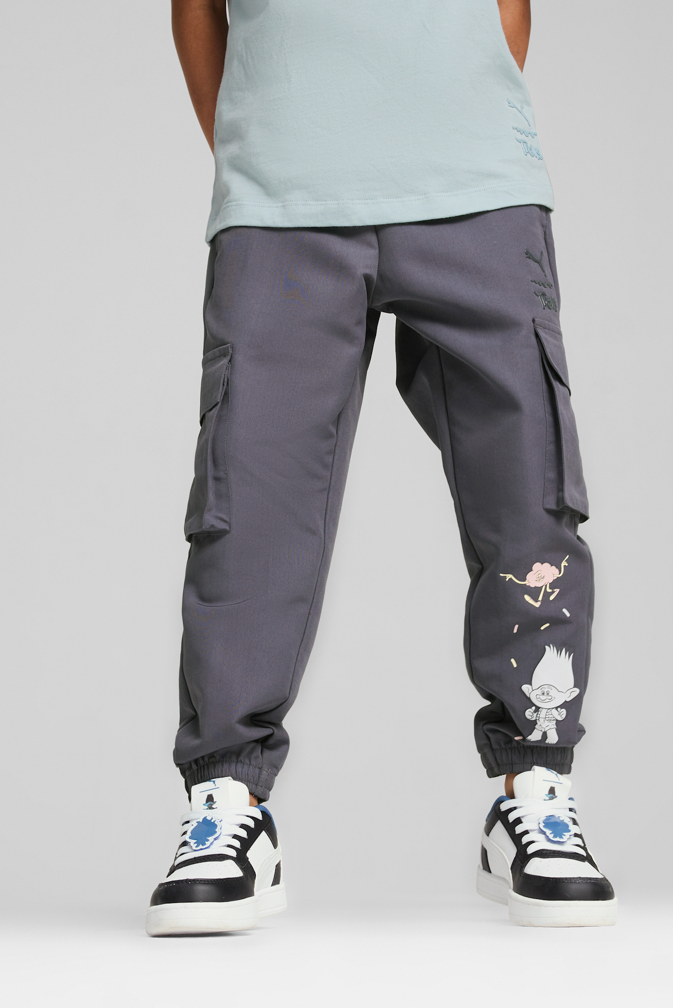 Дитячі сірі карго PUMA x TROLLS Cargo Pants Kids 1