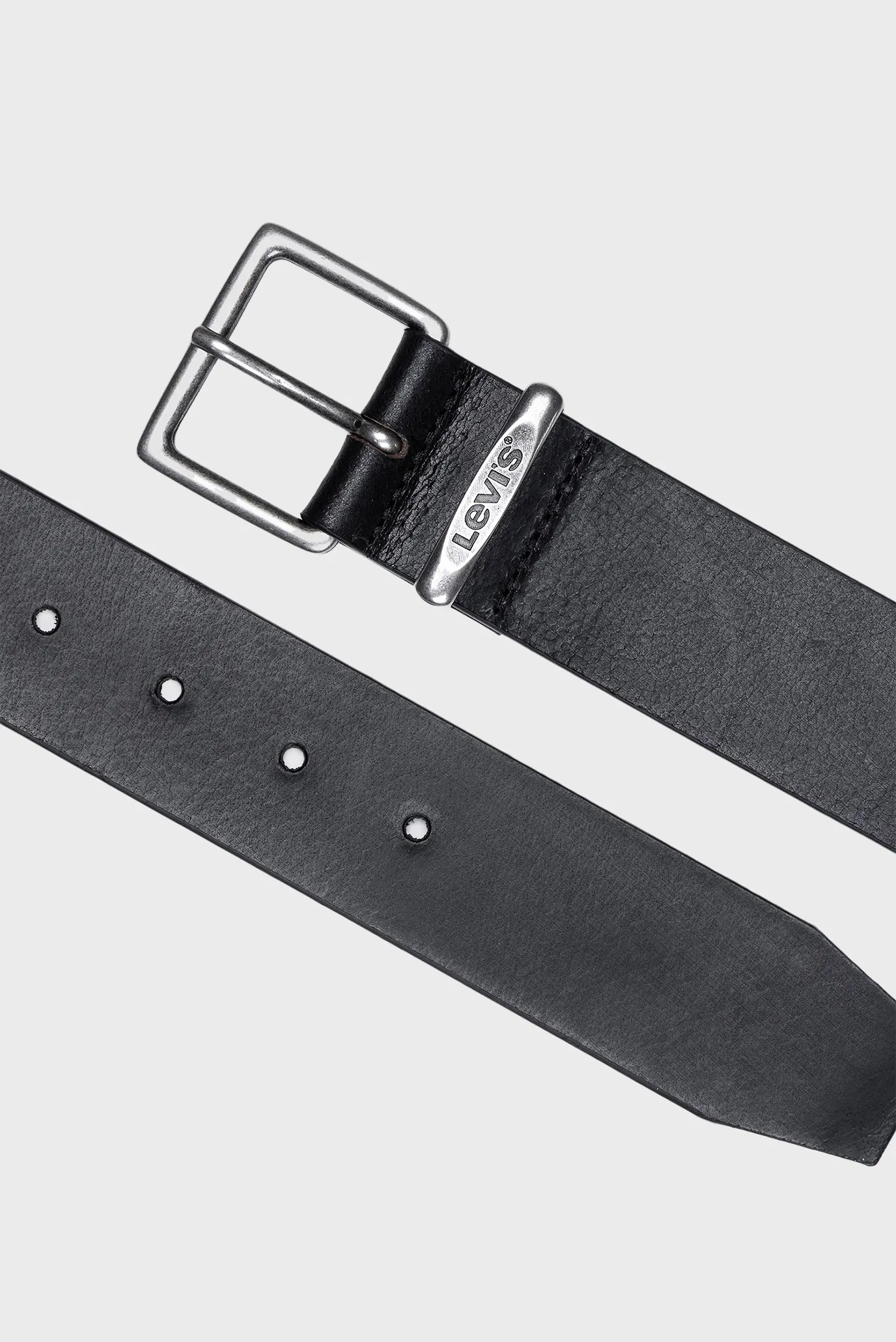 Чоловічий чорний шкіряний ремінь 2