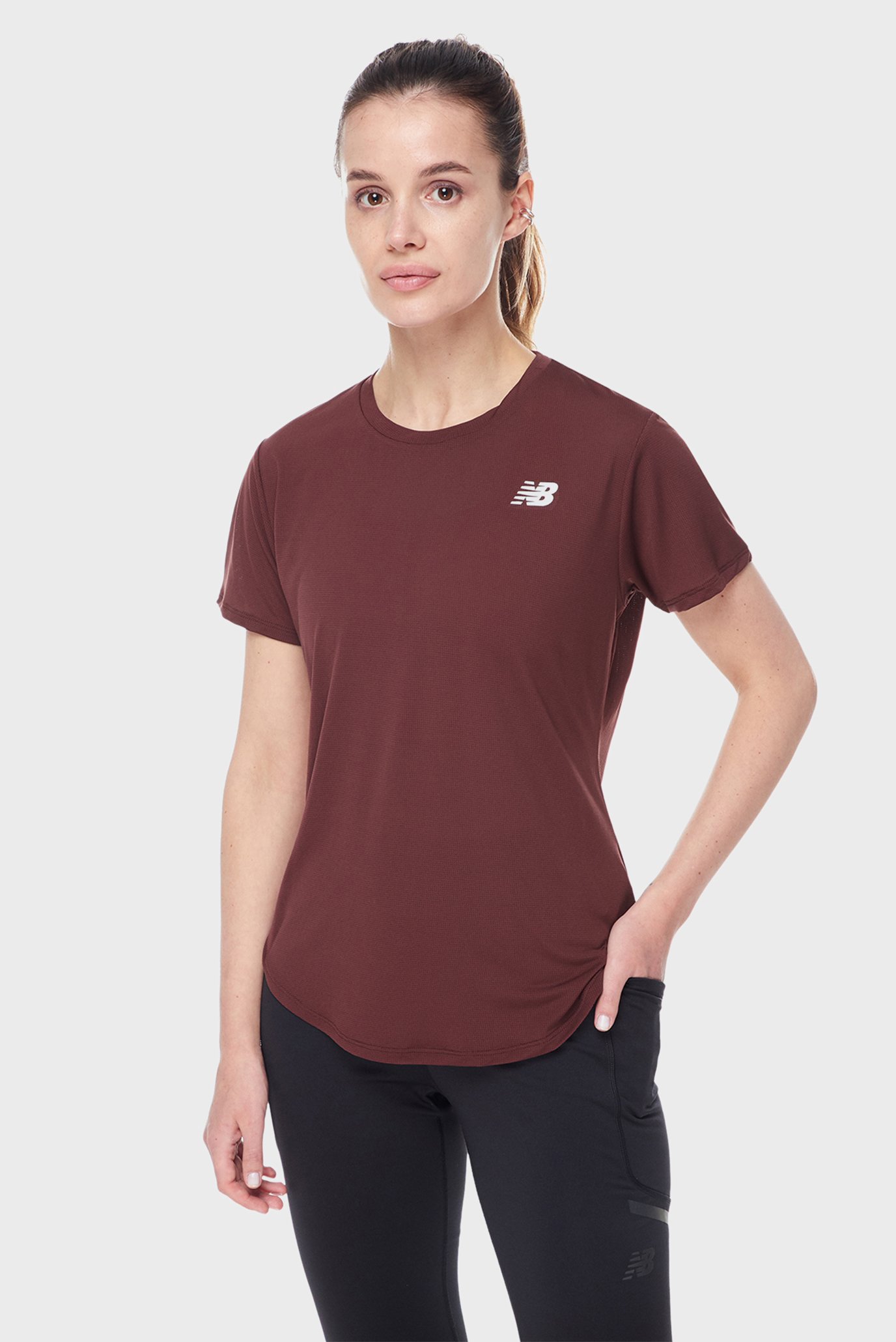 Жіноча бордова футболка Accelerate 1
