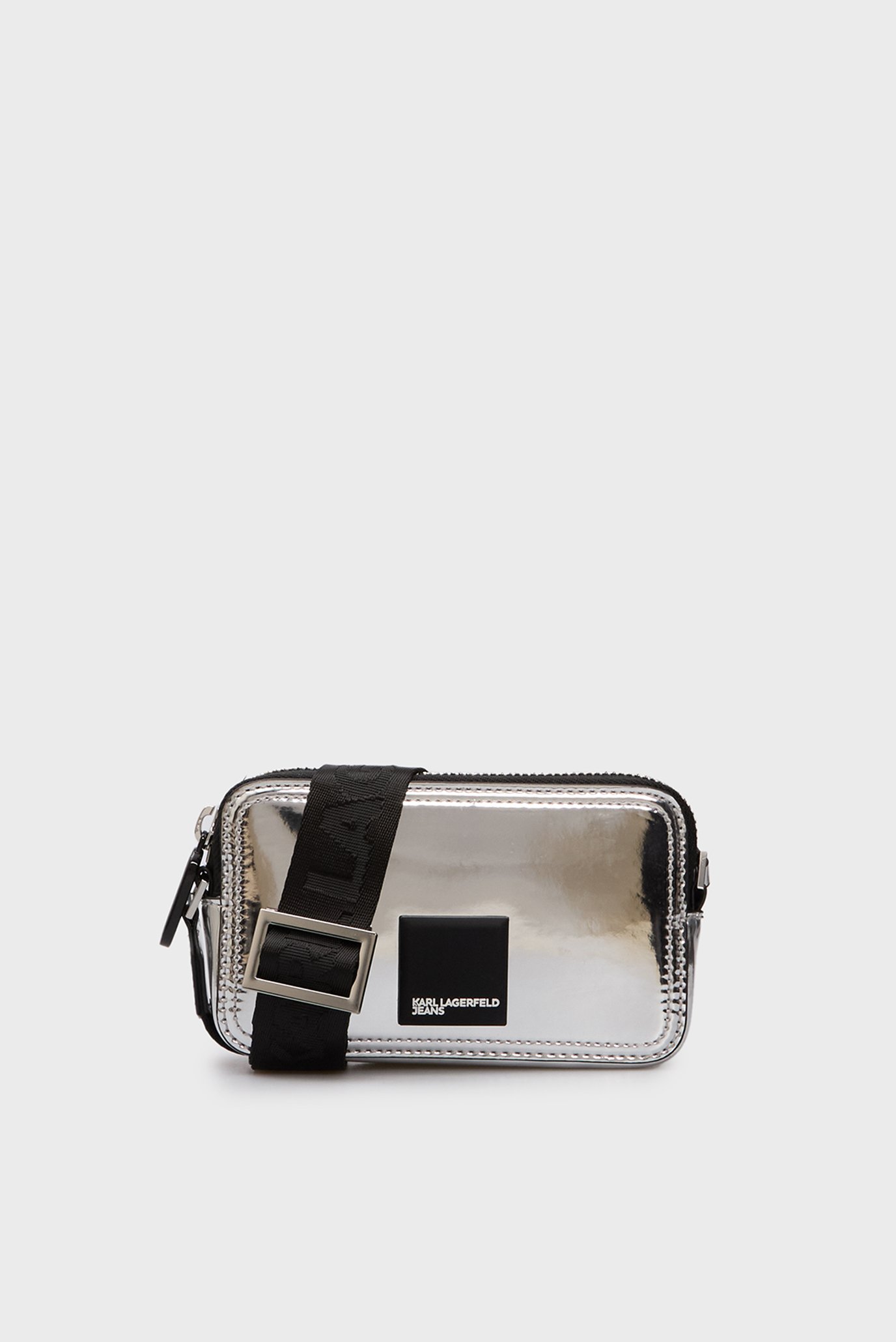 Жіноча срібляста сумка box logo mini crossbody 1