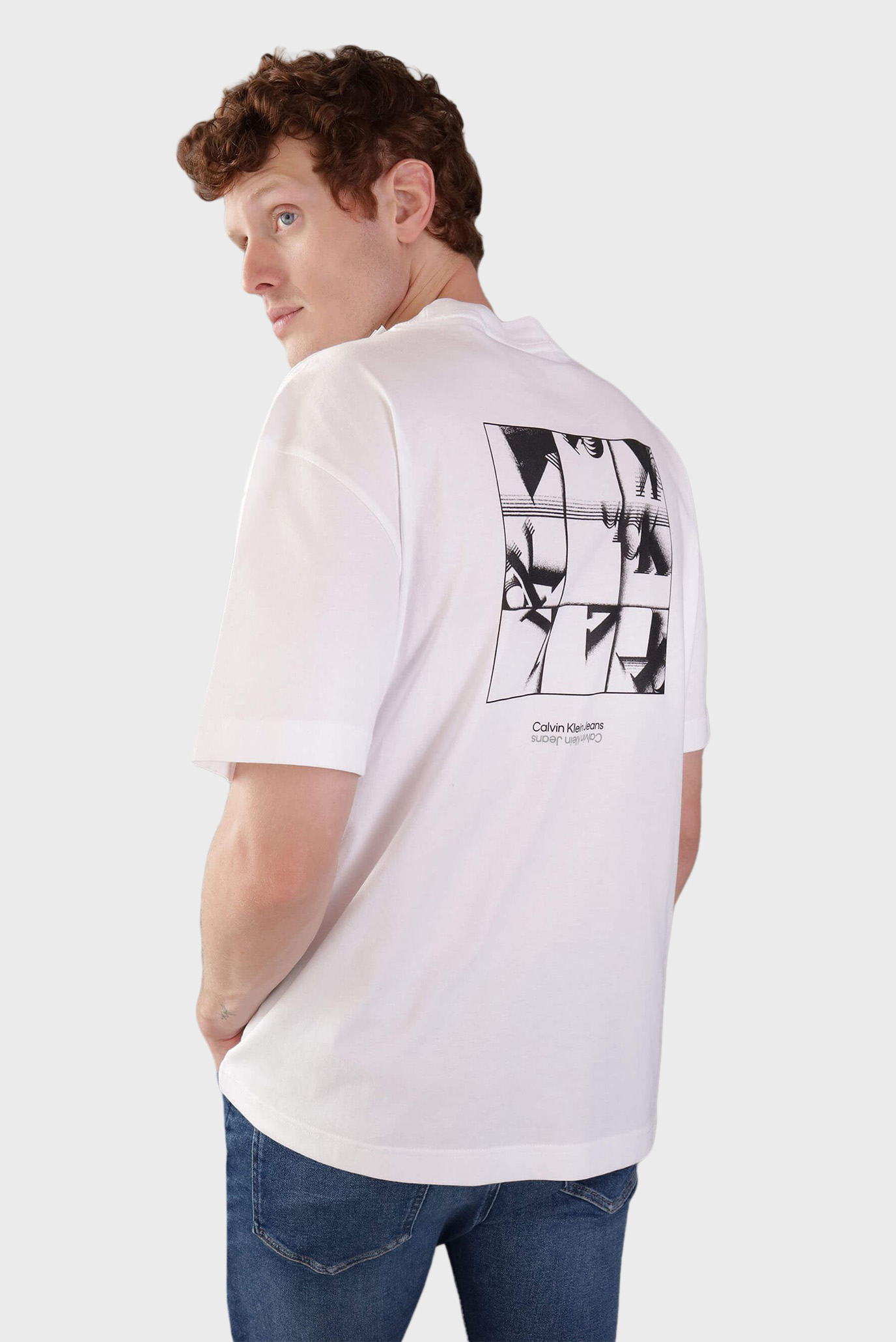 Чоловіча біла футболка GRID MONOGRAM TEE 1