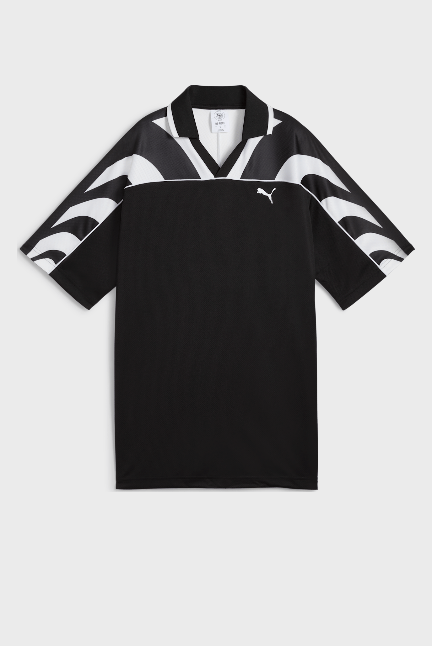 Черное поло FUTURE.PUMA.ARCHIVE Relaxed Football Jersey Unisex (унисекс) 1