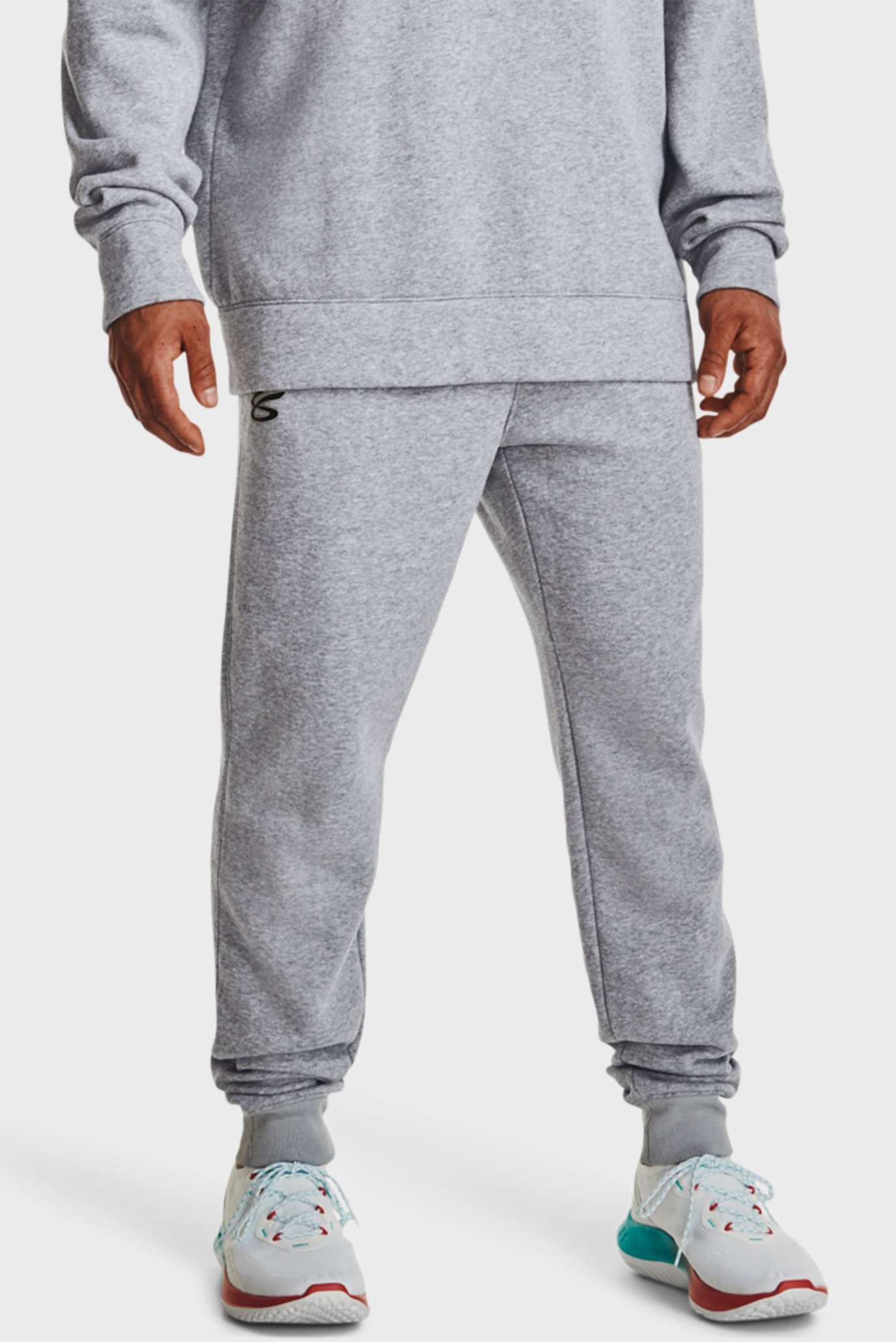 Мужские серые спортивные брюки Curry Fleece Sweatpants 1