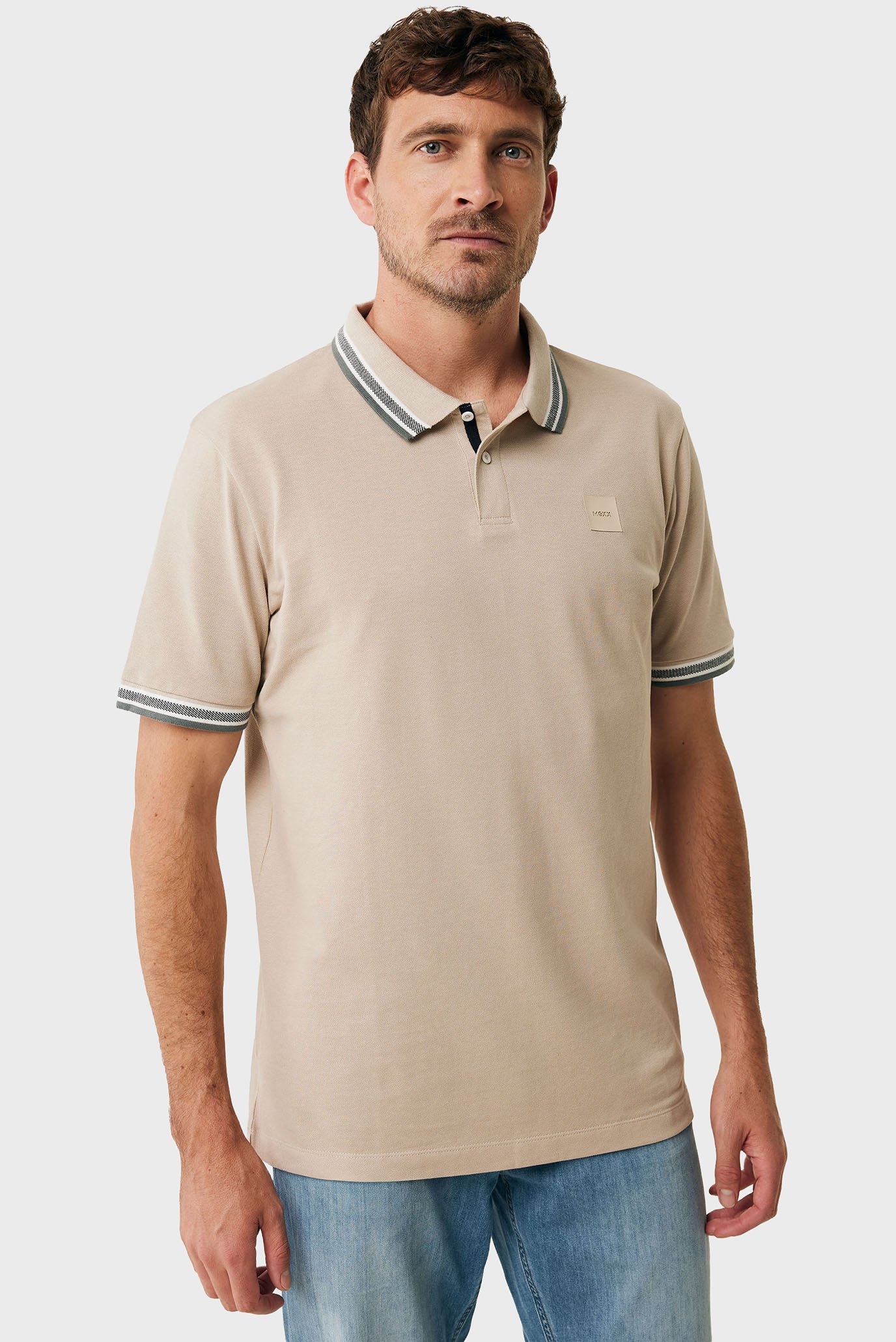 Мужское бежевое поло Tipping polo regular fit Бежевый L Mexx MF007101251M Мужское бежевое поло Tipping polo regular fit Бежевый L Mexx MF007101251M