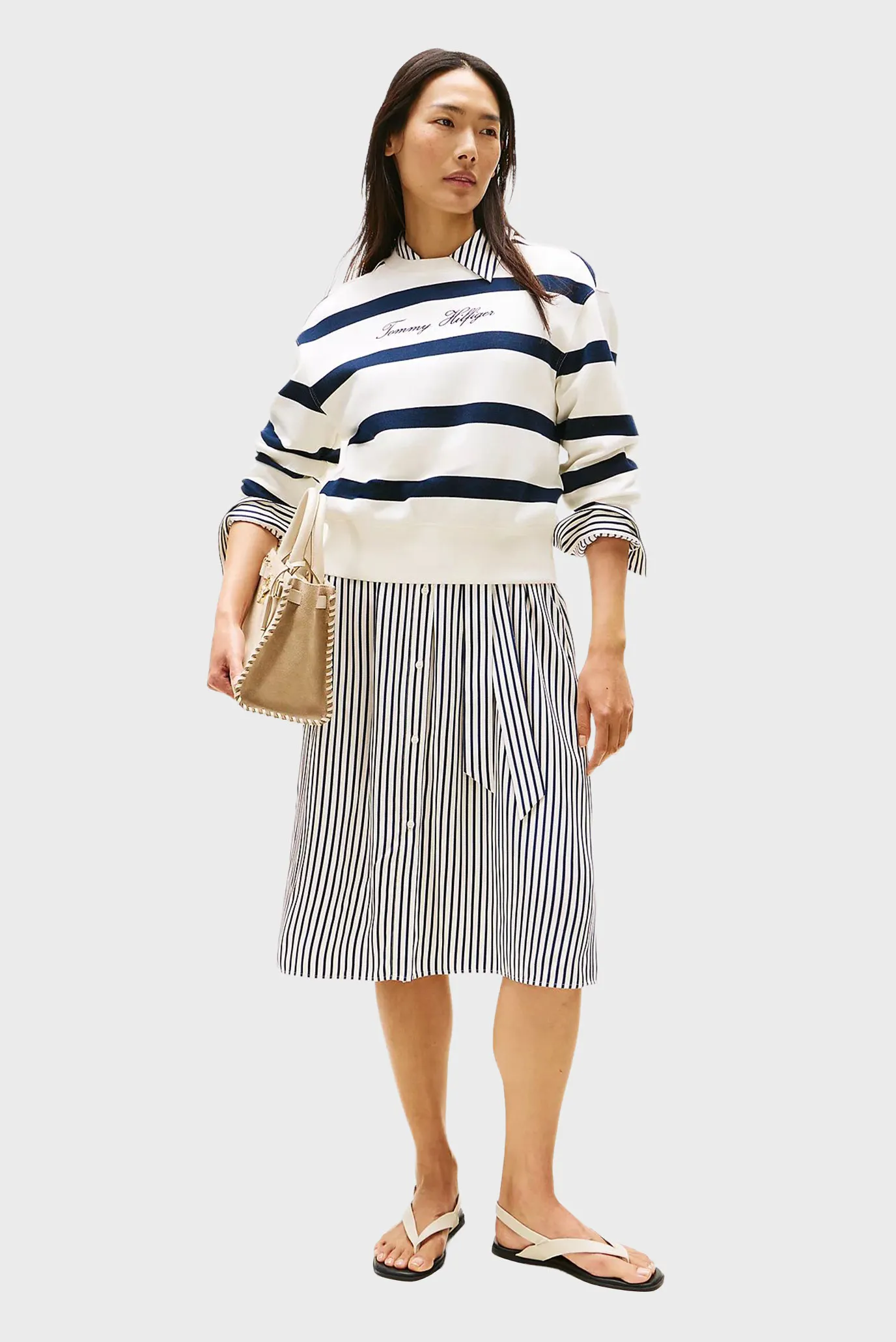 Жіночий світшот у смужку SCRIPT REG 2