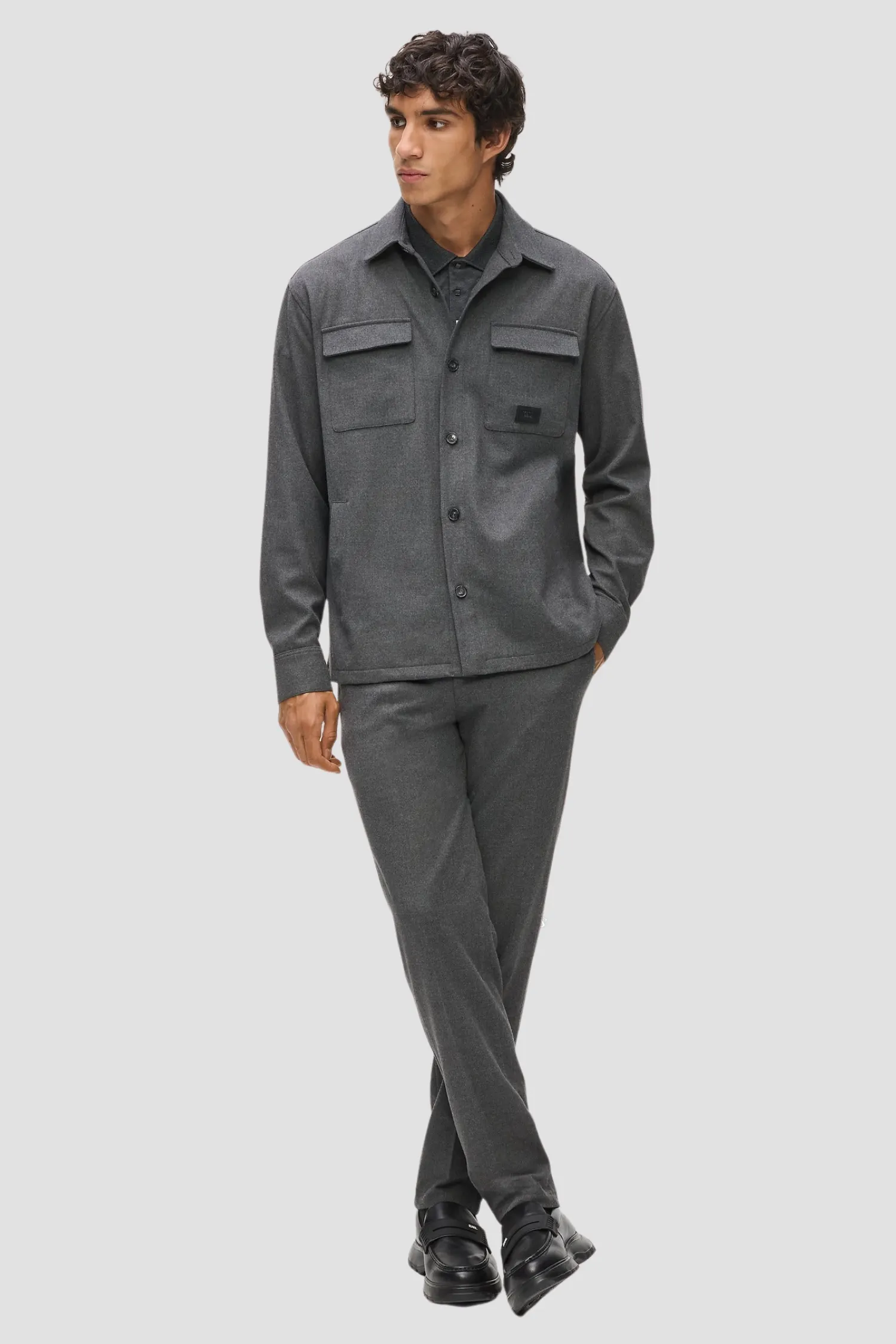 Мужская серая рубашка 2