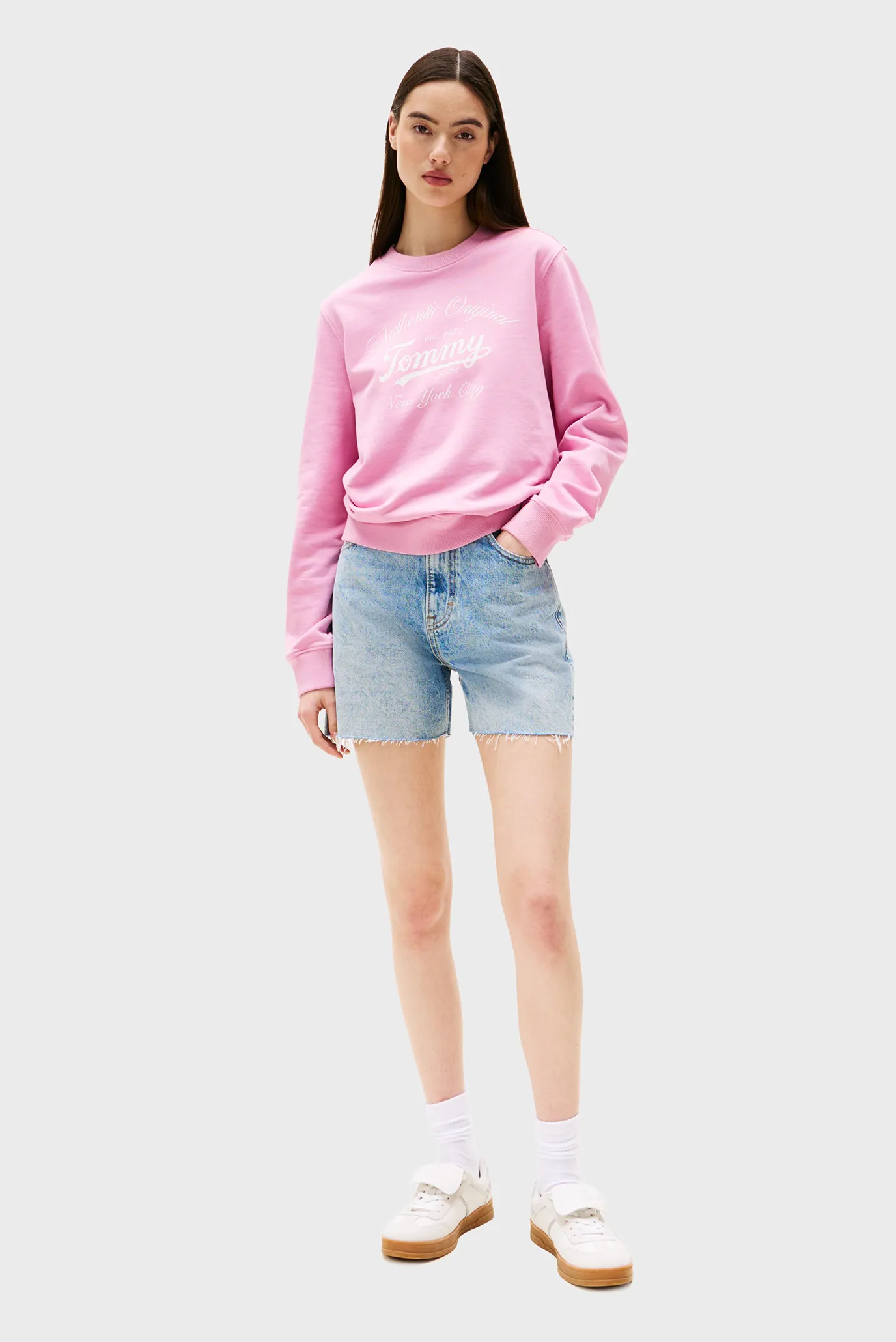 Женский розовый свитшот TJW REG ESSENTIAL 3