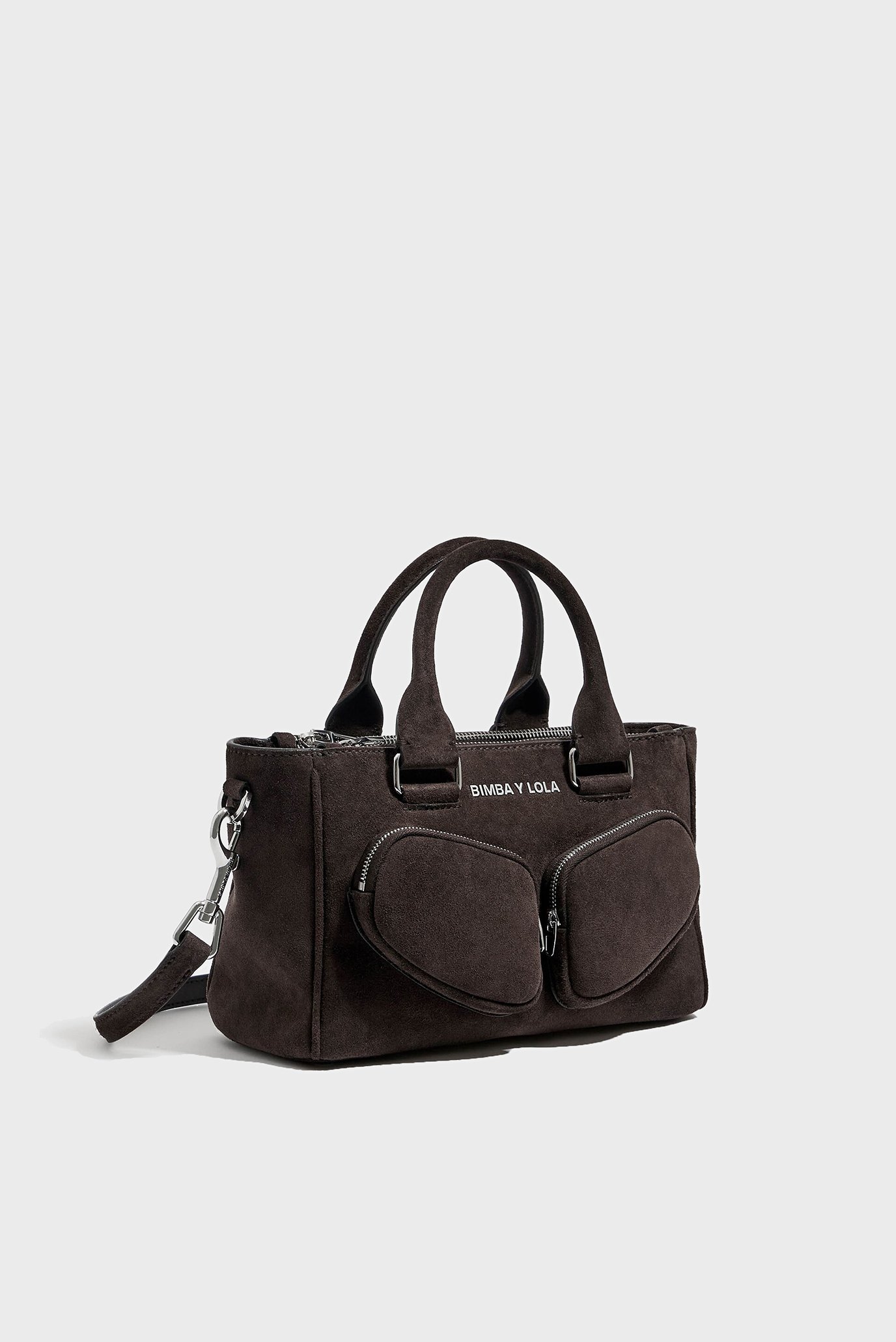Жіноча коричнева замшева сумка 1