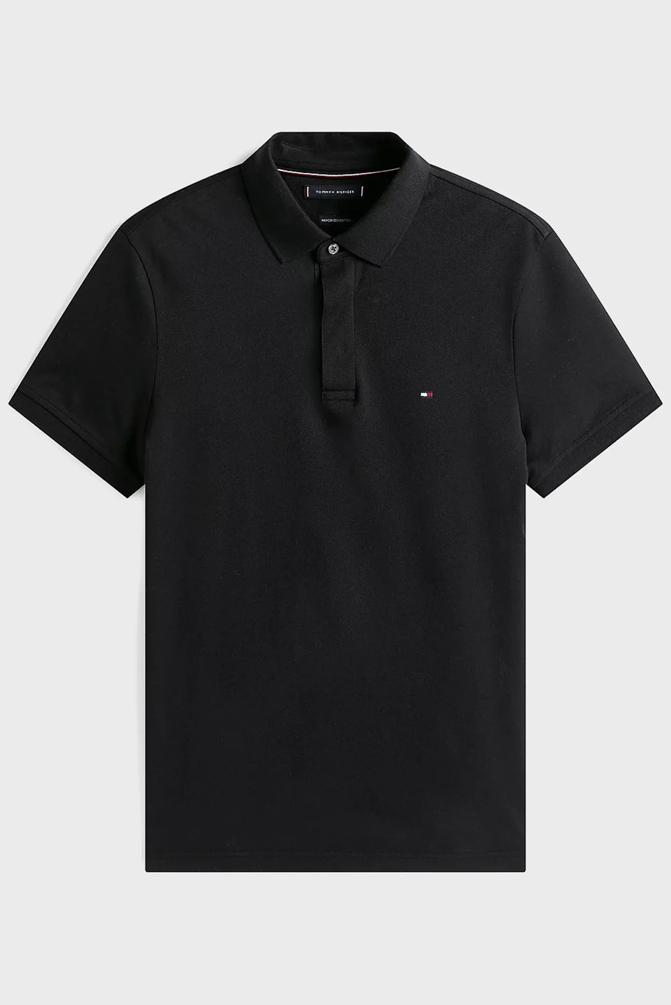 Мужское черное поло HIDDEN PLACKET REG 7