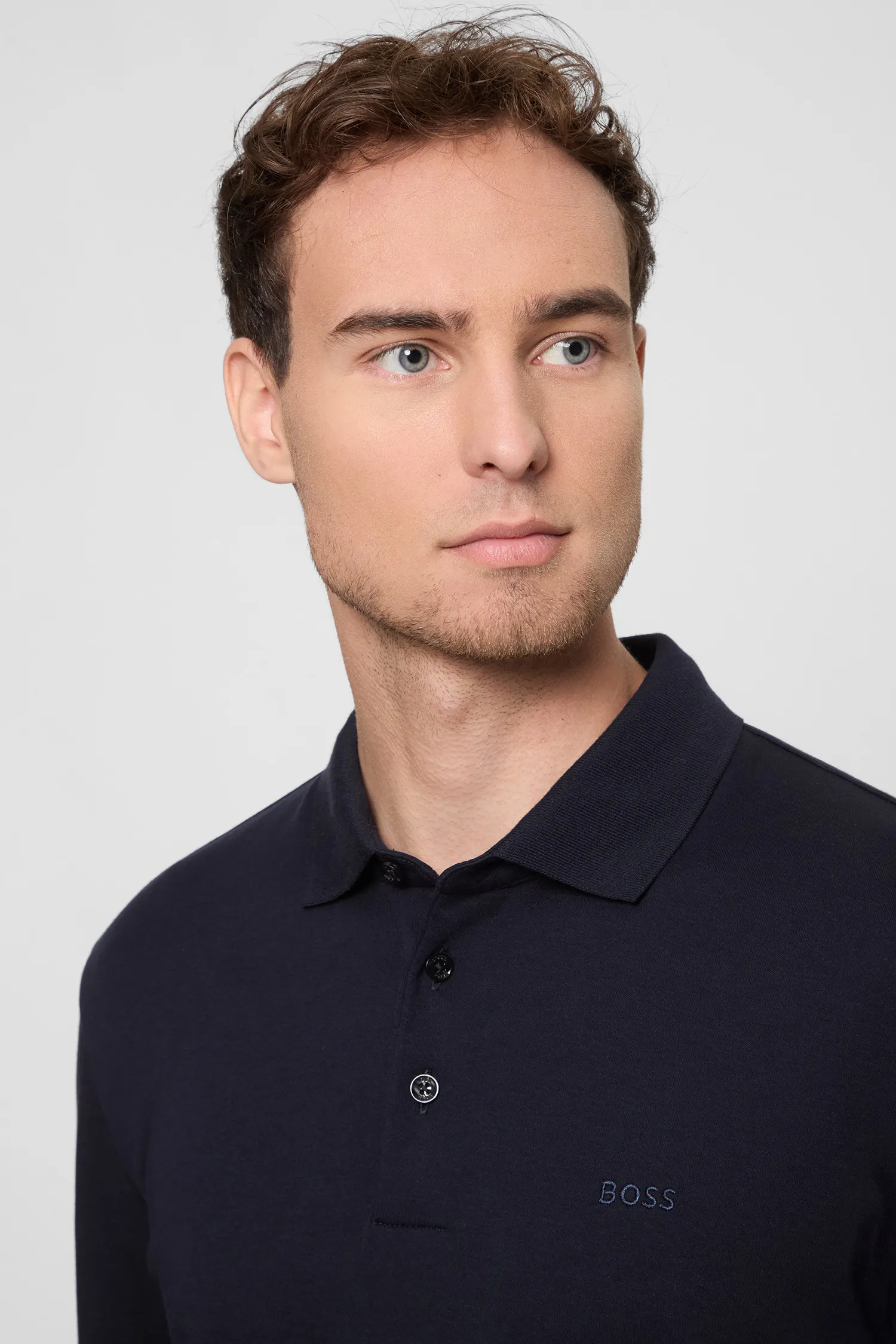 Чоловіче темно-синє поло 2