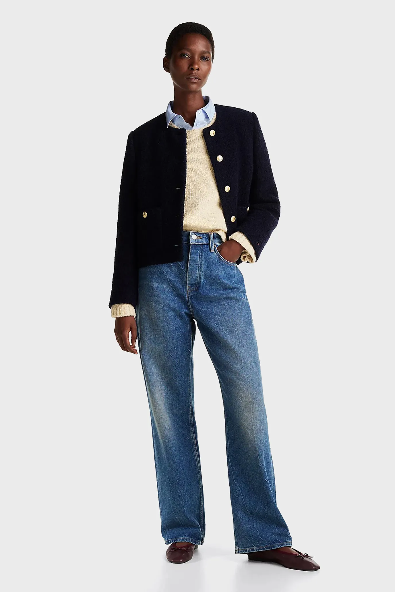 Женские синие джинсы LOOSE STRAIGHT RW BO 2