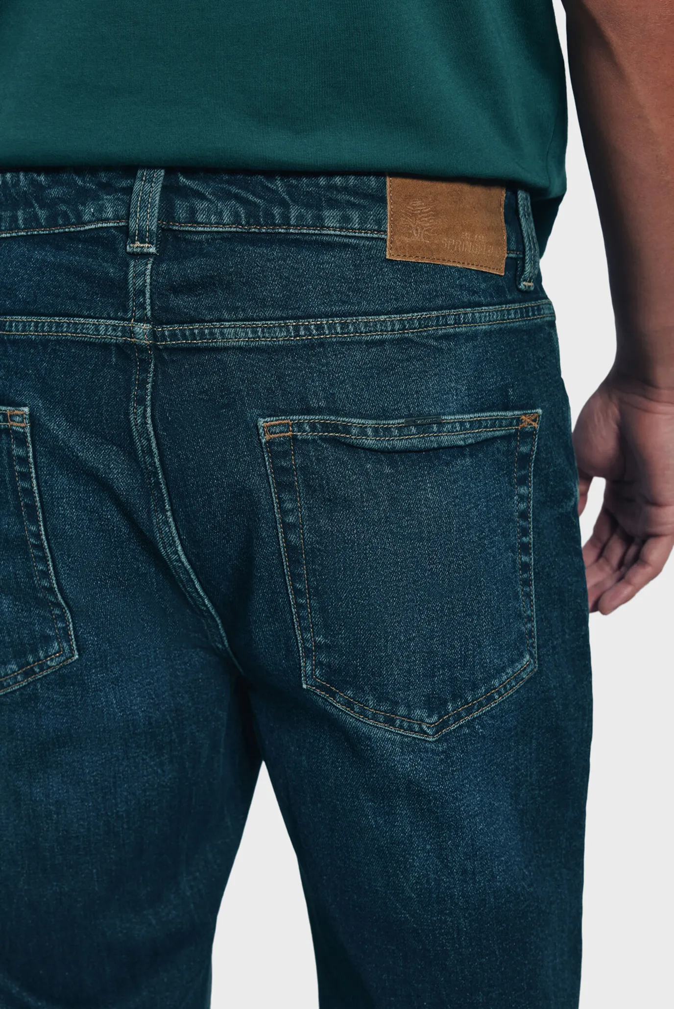 Мужские темно-синие джинсы regular fit 6