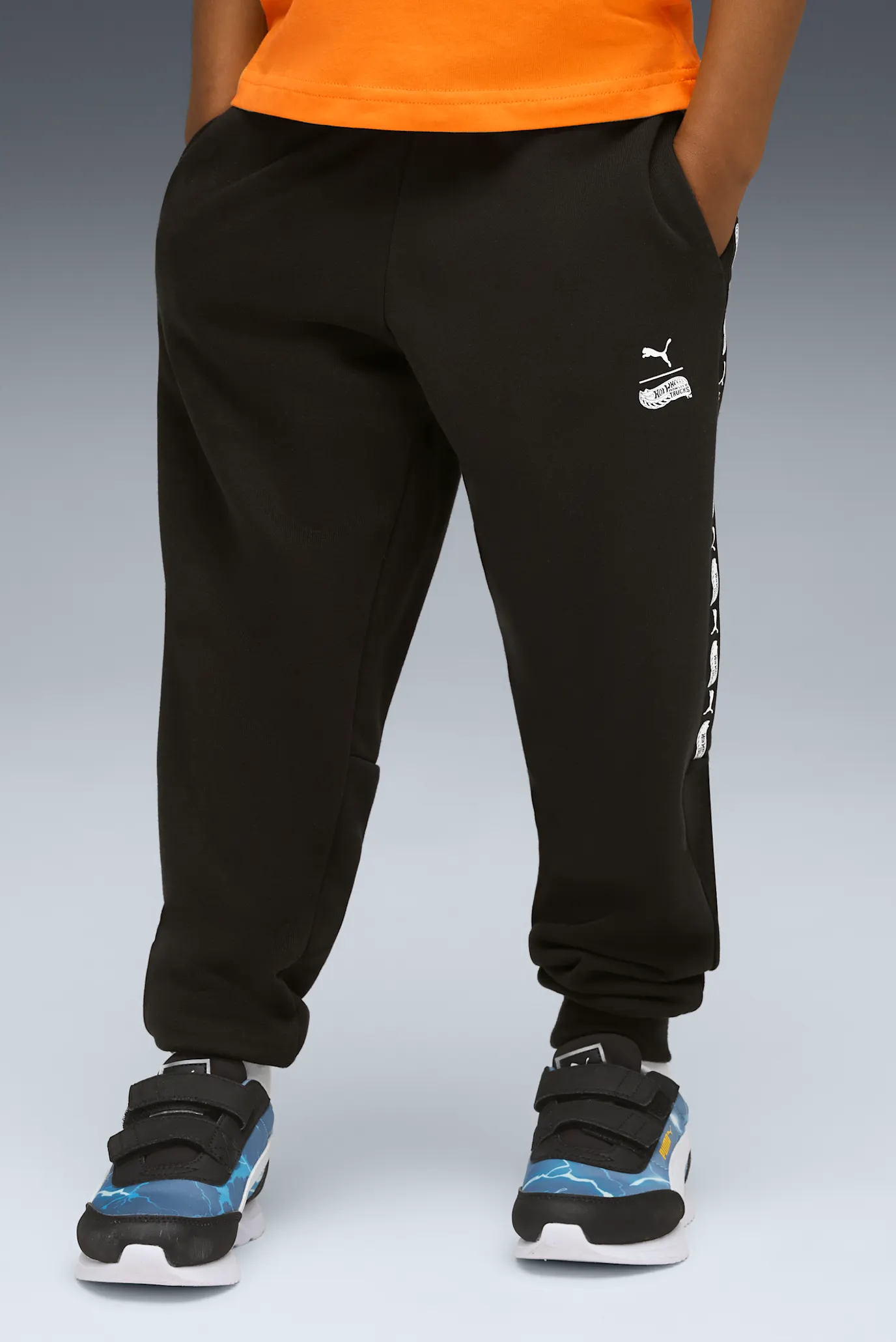 Дитячі чорні спортивні штани PUMA x HOT WHEELS™ MONSTER TRUCKS Sweatpants Kids 1