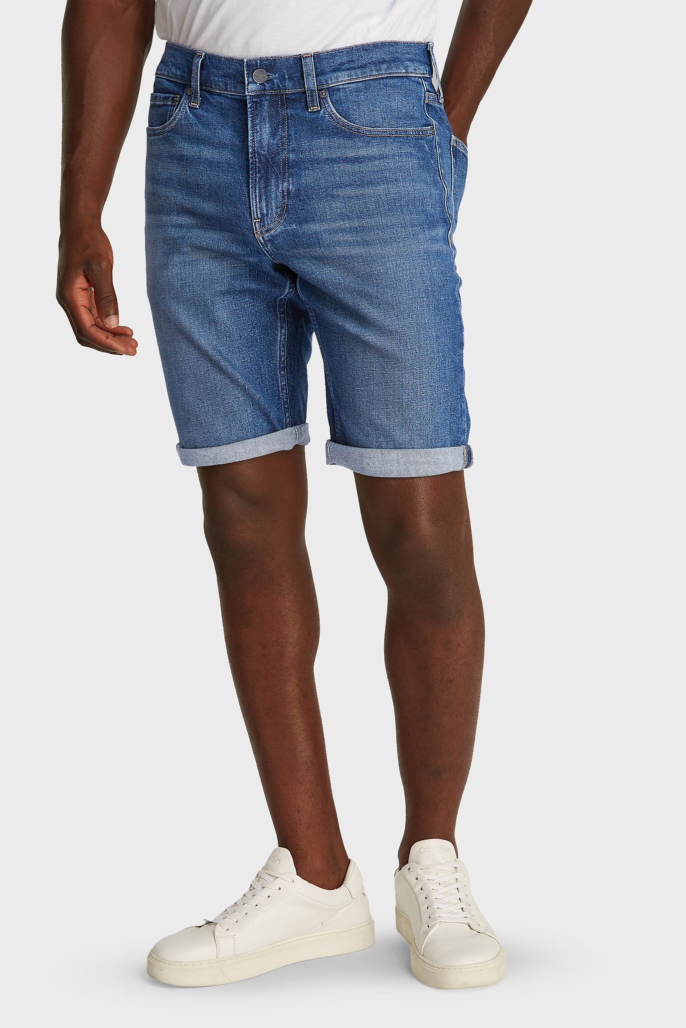 Мужские темно-синие джинсовые шорты Синий 33 Calvin Klein K10K114075 Мужские темно-синие джинсовые шорты Синий 33 Calvin Klein K10K114075