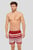 Чоловічі червоні плавальні шорти у смужку