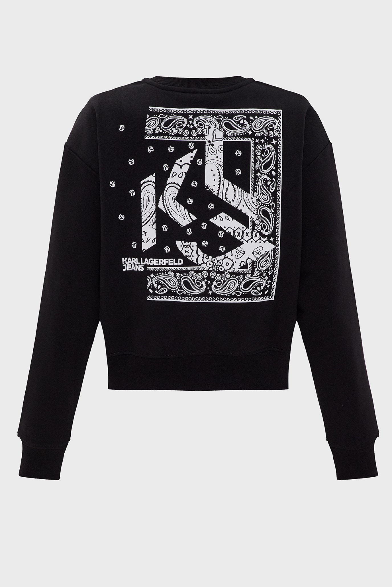 Жіночий чорний світшот KLJ REGULAR BANDANA SWEAT 1