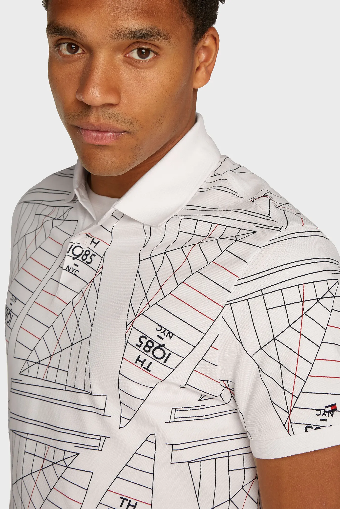 Чоловіче біле поло з візерунком SAILING 4