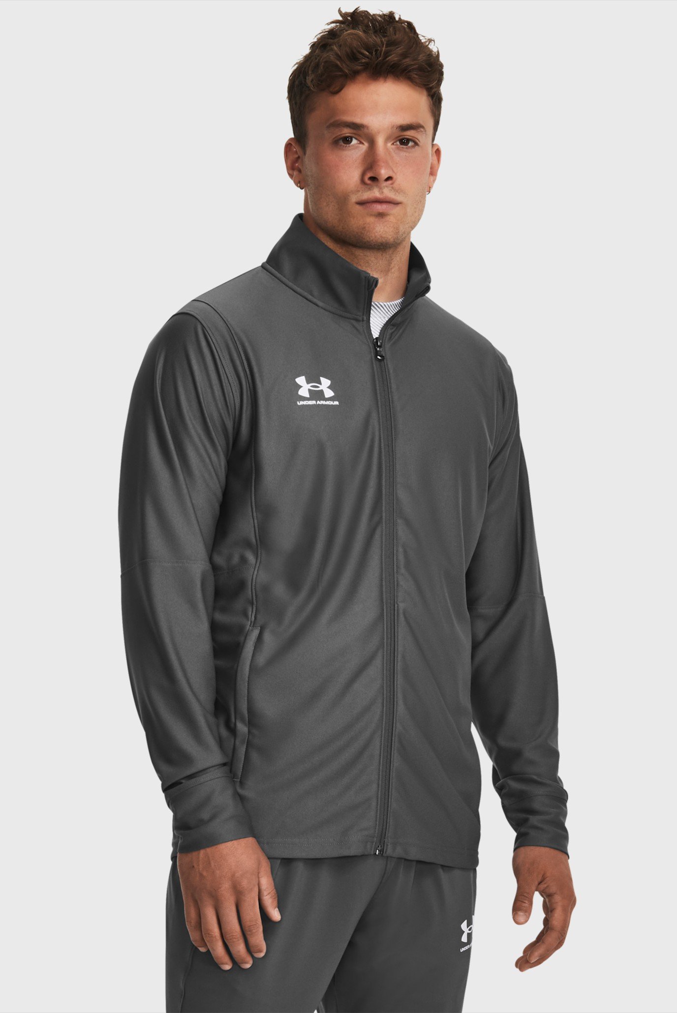 Чоловіча темно-сіра спортивна кофта UA M's Ch. Track Jacket 1