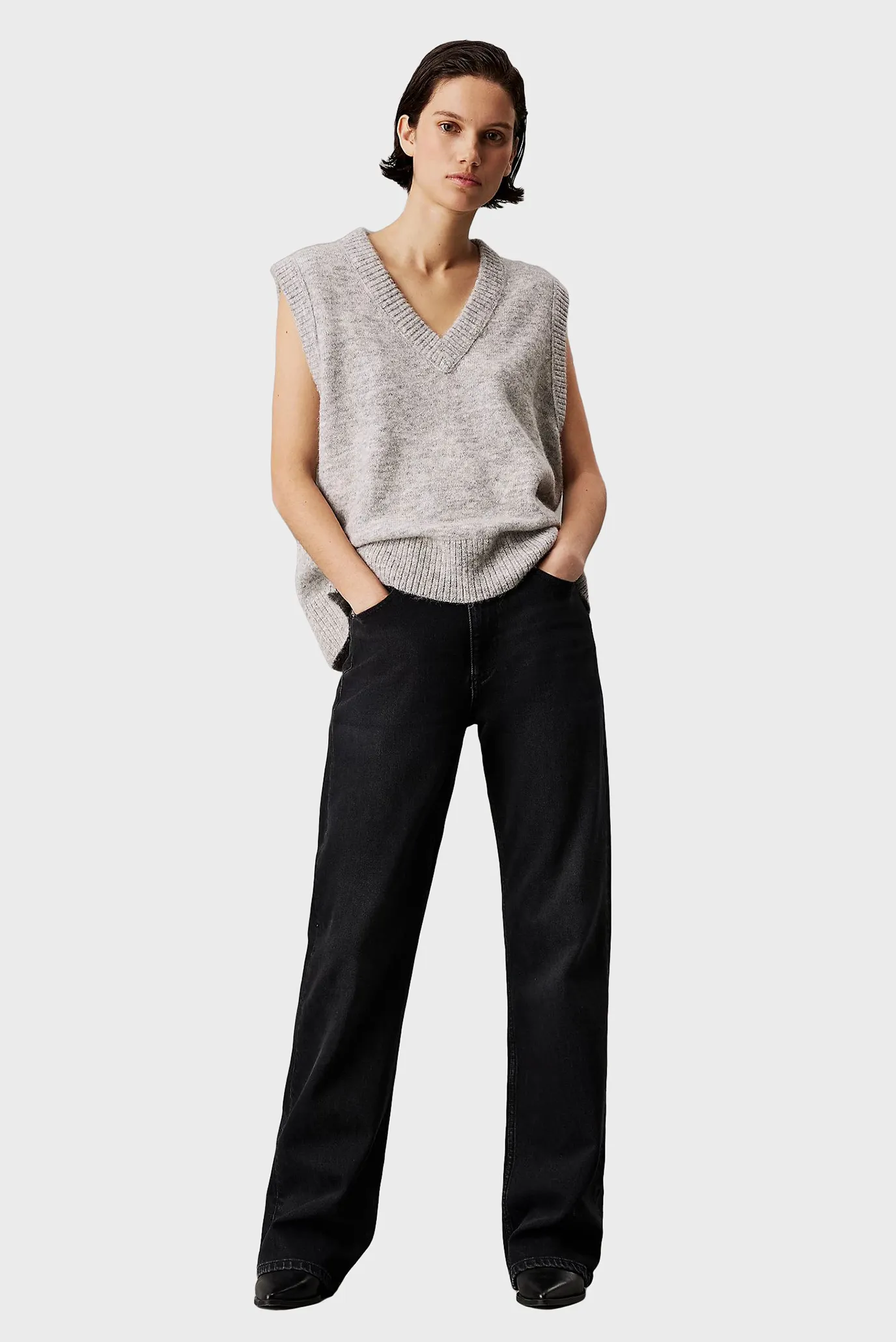 Женский серый жилет TEXTURED 2