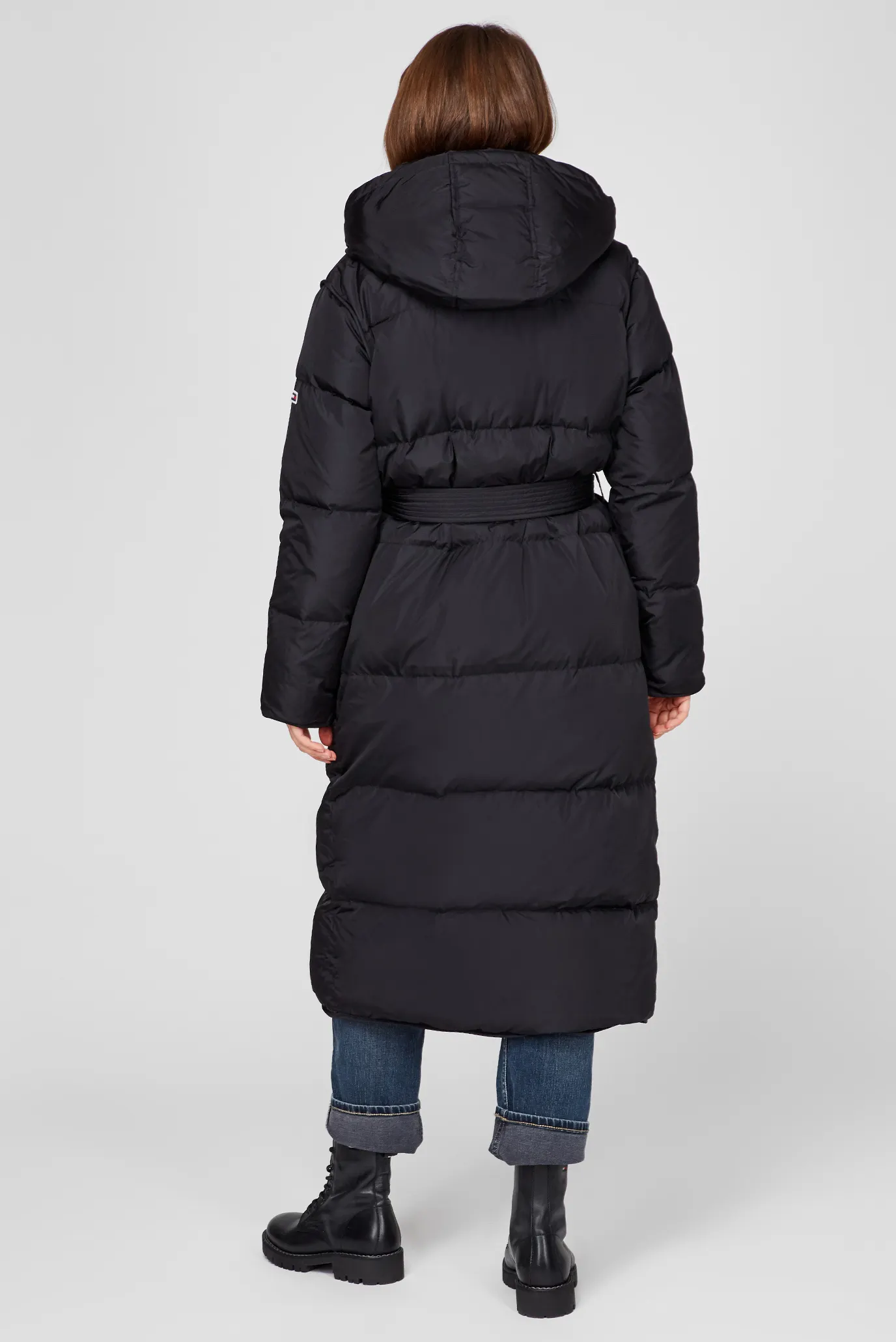 Женский черный пуховик TJW LONGLINE BELTED Tommy Jeans DW0DW11115 — MD