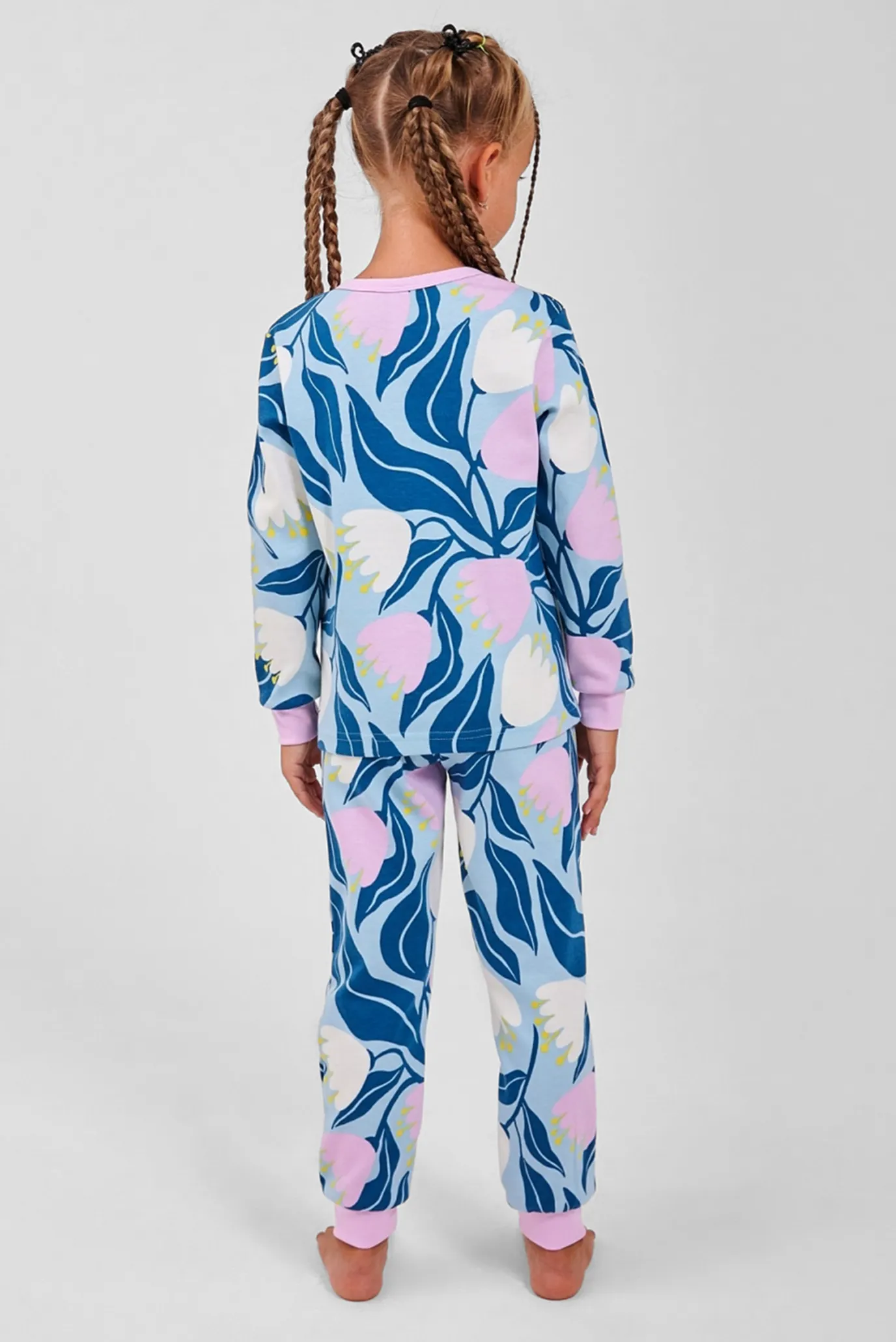 Детская пижама с узором (лонгслив, брюки) 5