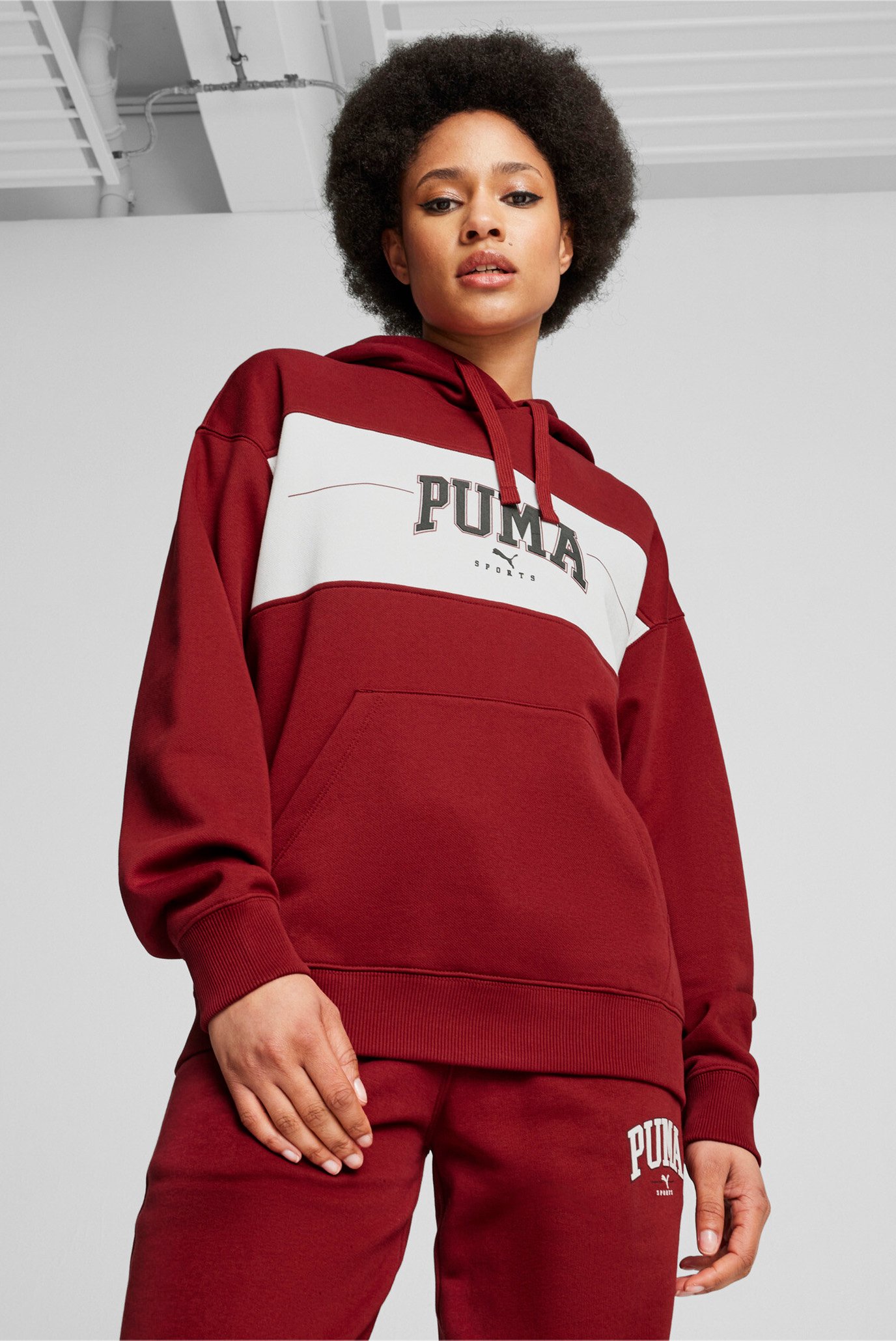 Жіноче червоне худі PUMA SQUAD Full-Length Hoodie Women 1