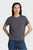 Женская темно-серая футболка Pintuck Tapered
