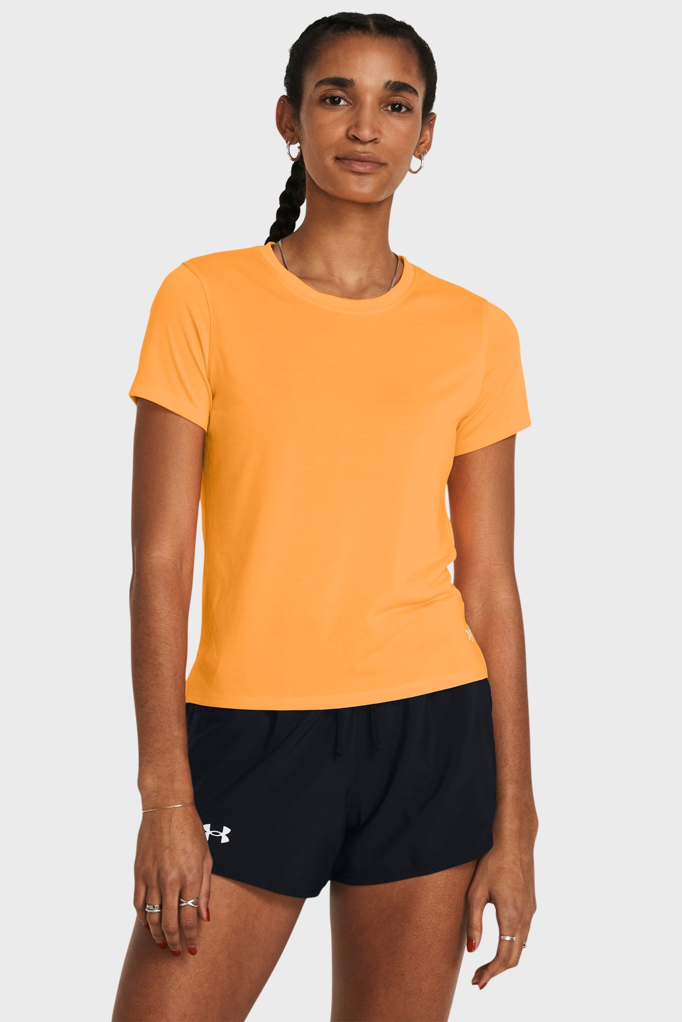 Женская оранжевая футболка UA LAUNCH SHORTSLEEVE 1