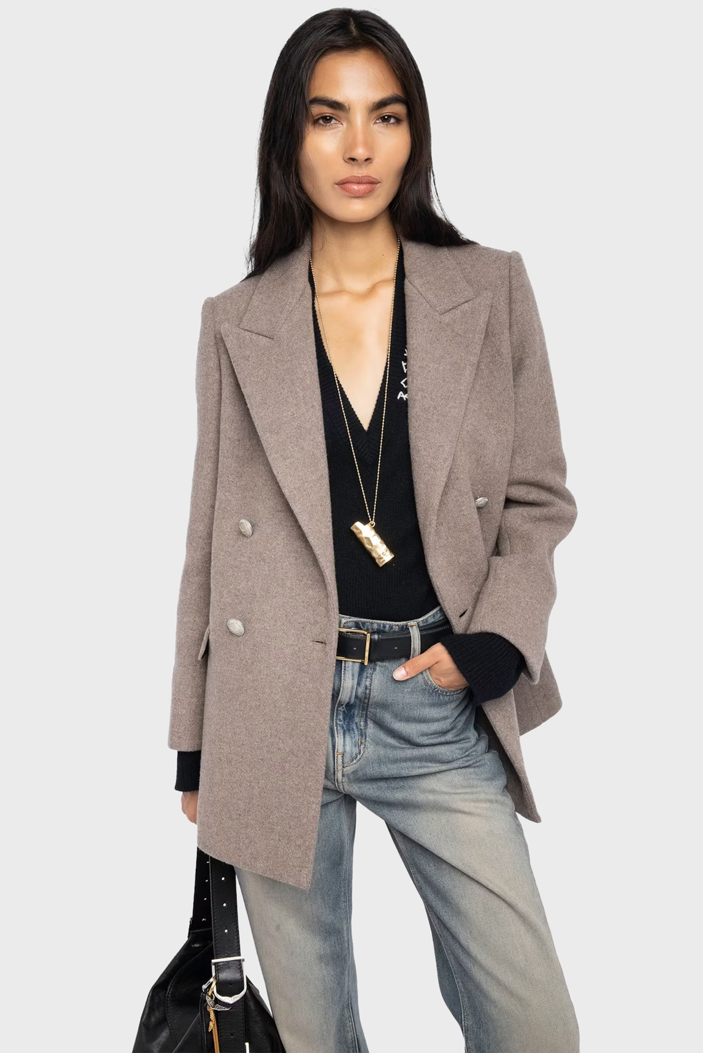 Женское бежевое шерстяное пальто Miew Бежевый L ZADIG&VOLTAIRE WWCO01238_WOOD Женское бежевое шерстяное пальто Miew Бежевый L ZADIG&VOLTAIRE WWCO01238_WOOD
