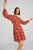 Жіноча теракотова сукня з візерунком