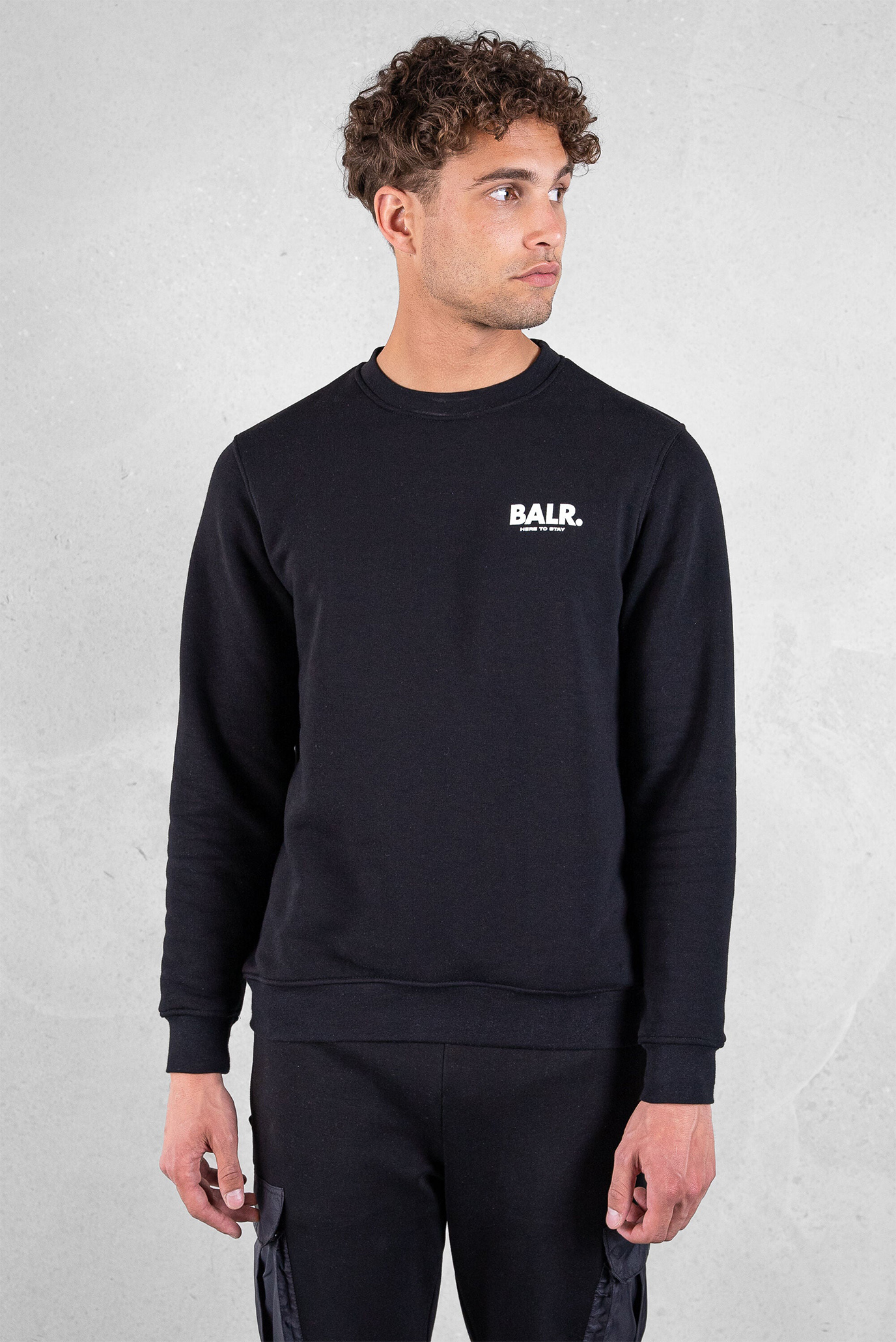 Мужской черный свитшот Olaf Straight H2S Globe Crewneck Jet 1