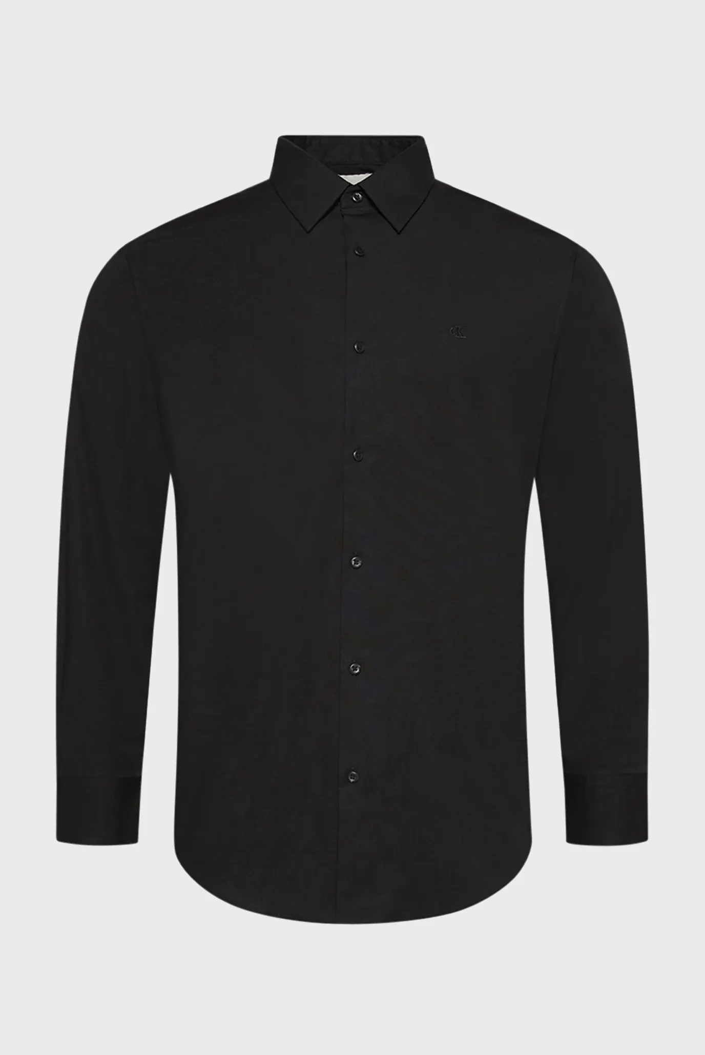 Мужская черная рубашка SOLID STRETCH SLIM 5