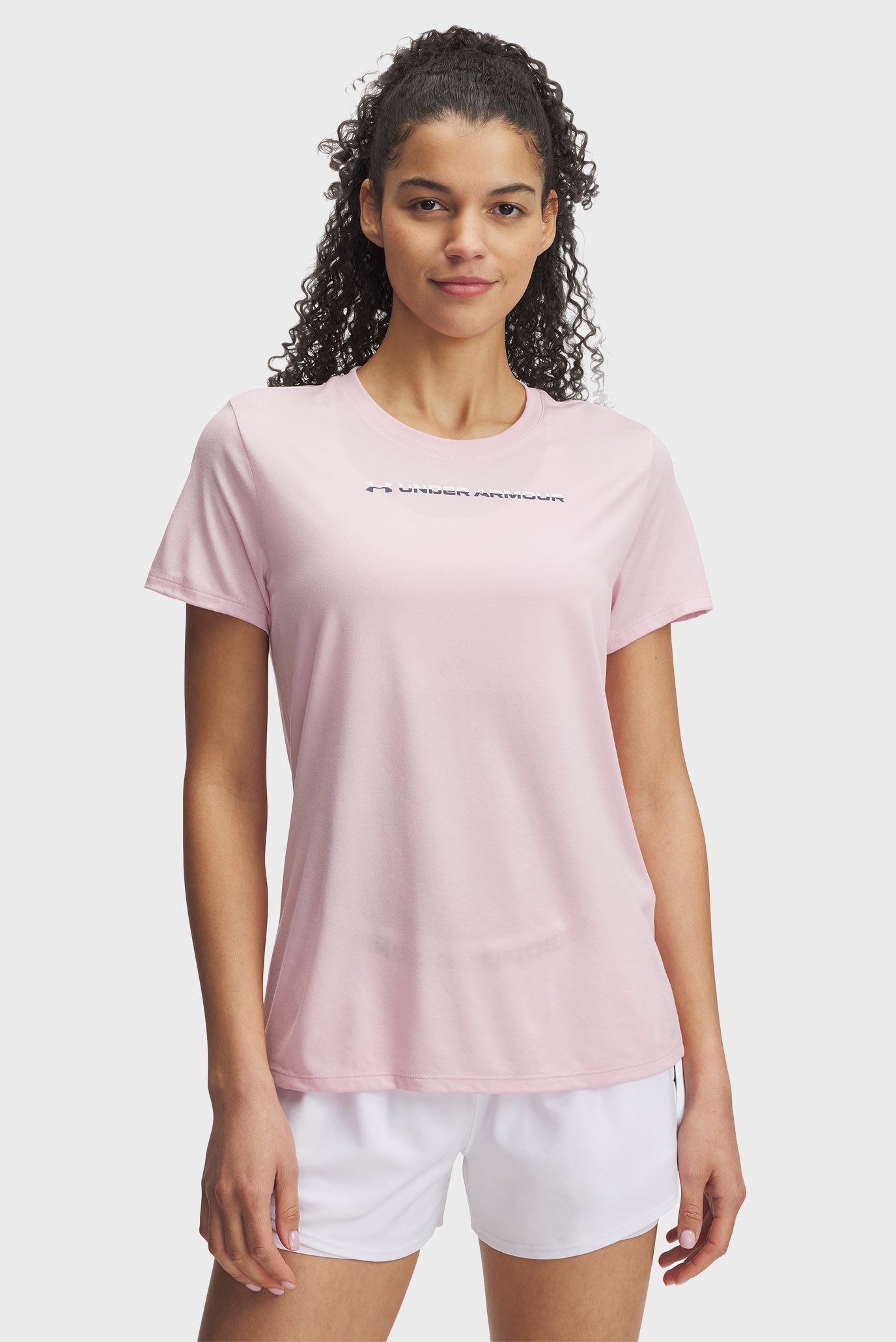 Женская розовая футболка UA TECH PTH GRAPHIC SSC Розовый L Under Armour 1389726-647 Женская розовая футболка UA TECH PTH GRAPHIC SSC Розовый L Under Armour 1389726-647