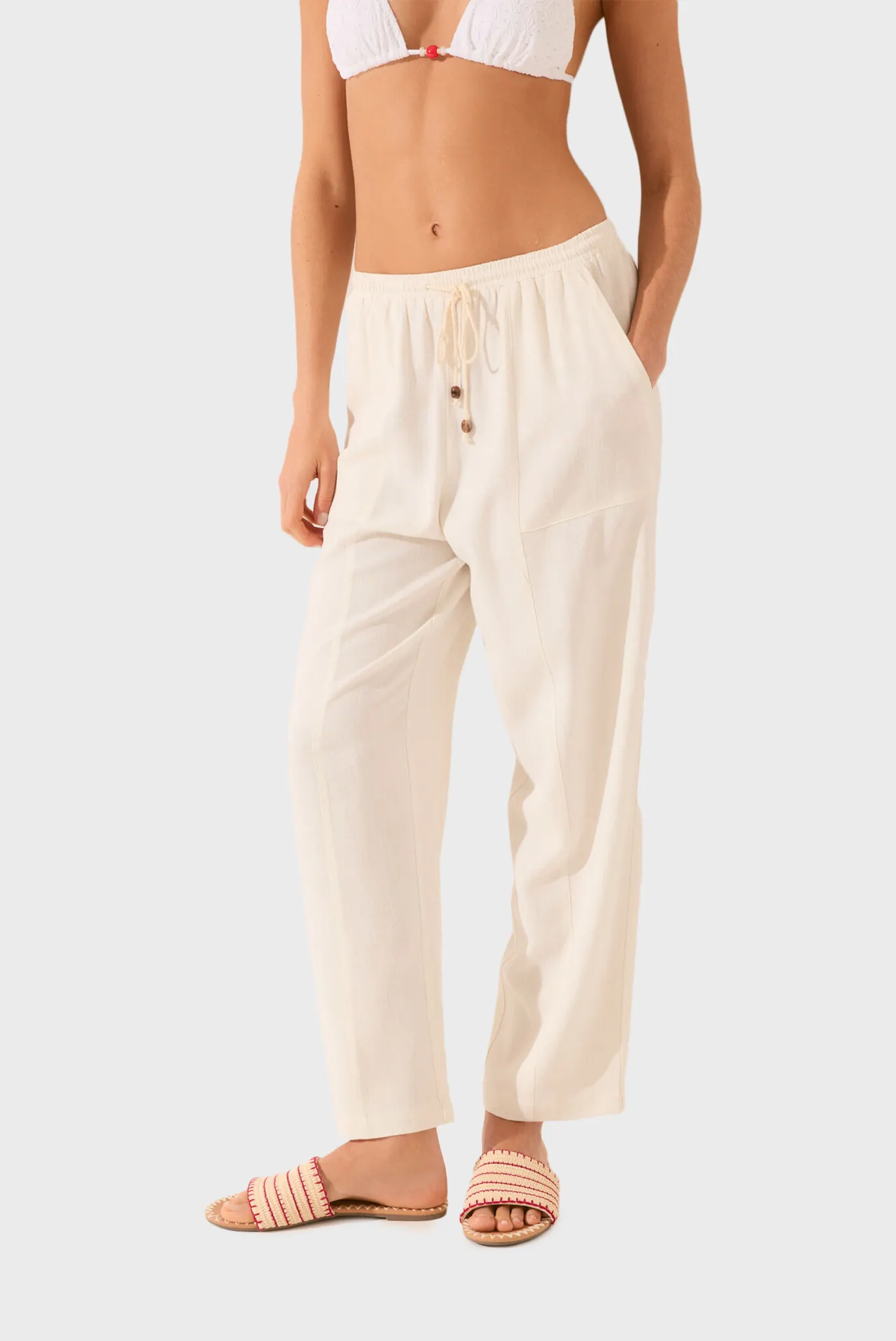 Жіночі білі брюки 1