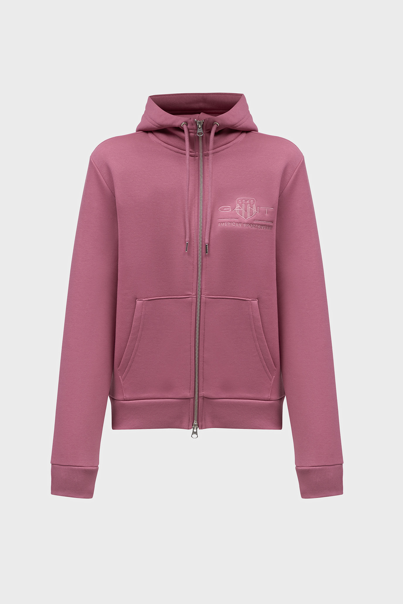 Женское розовое худи REG TONAL SHIELD ZIP HOODIE 1