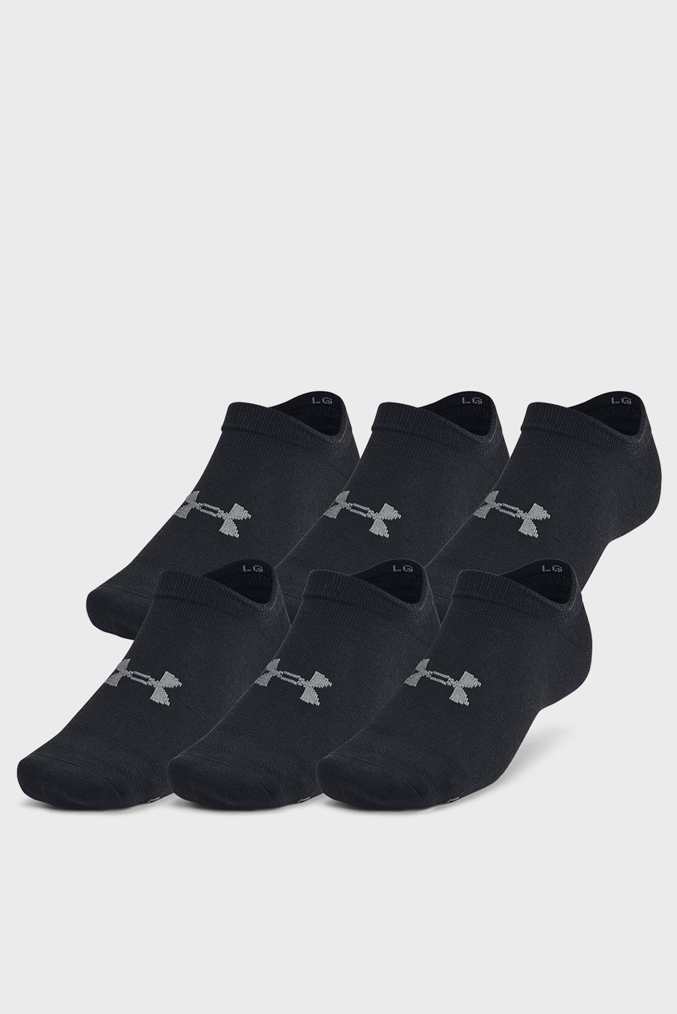 Чорні шкарпетки (6 пар) UA Essential No Show 1