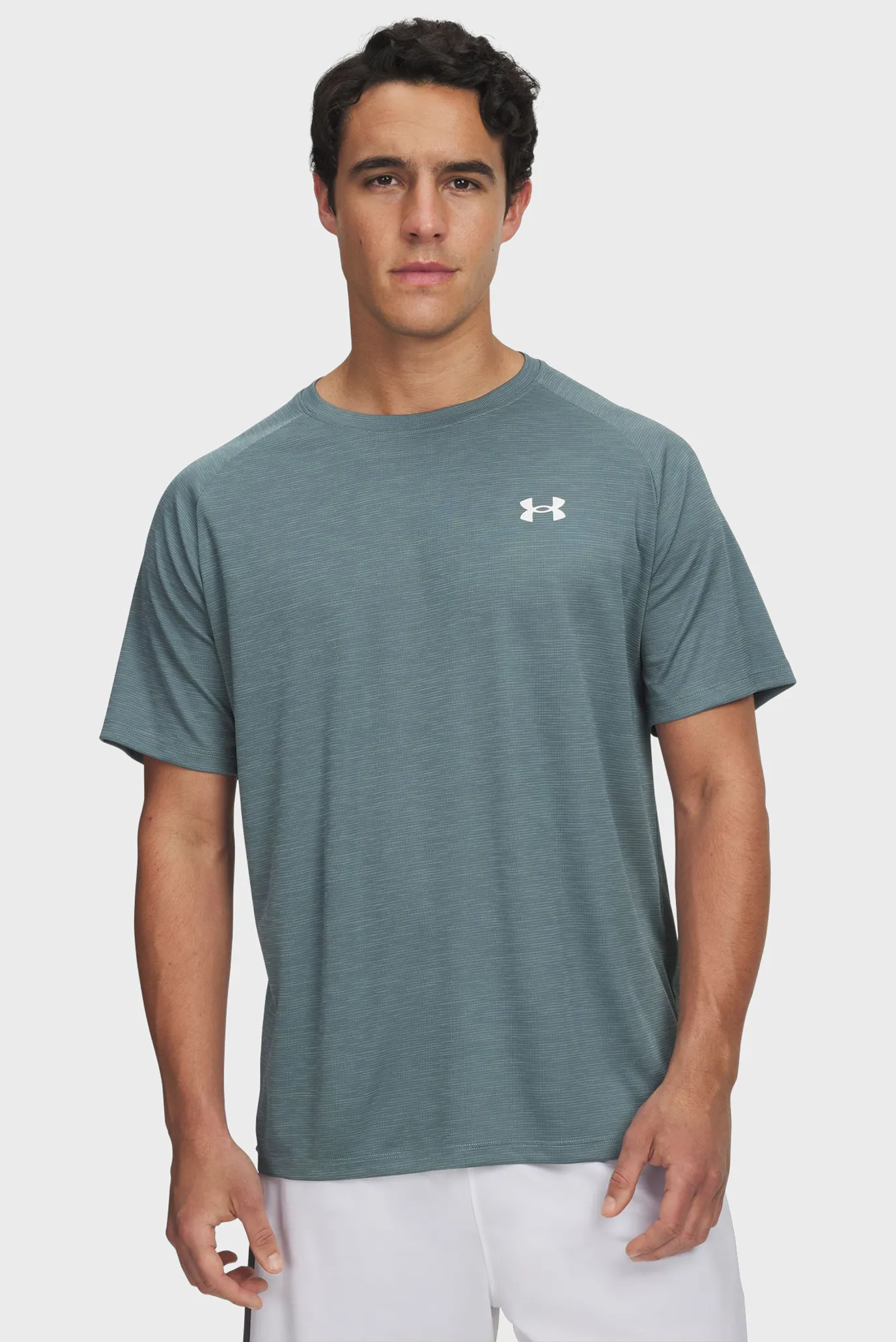 Чоловіча бірюзова футболка UA Tech Textured SS 1