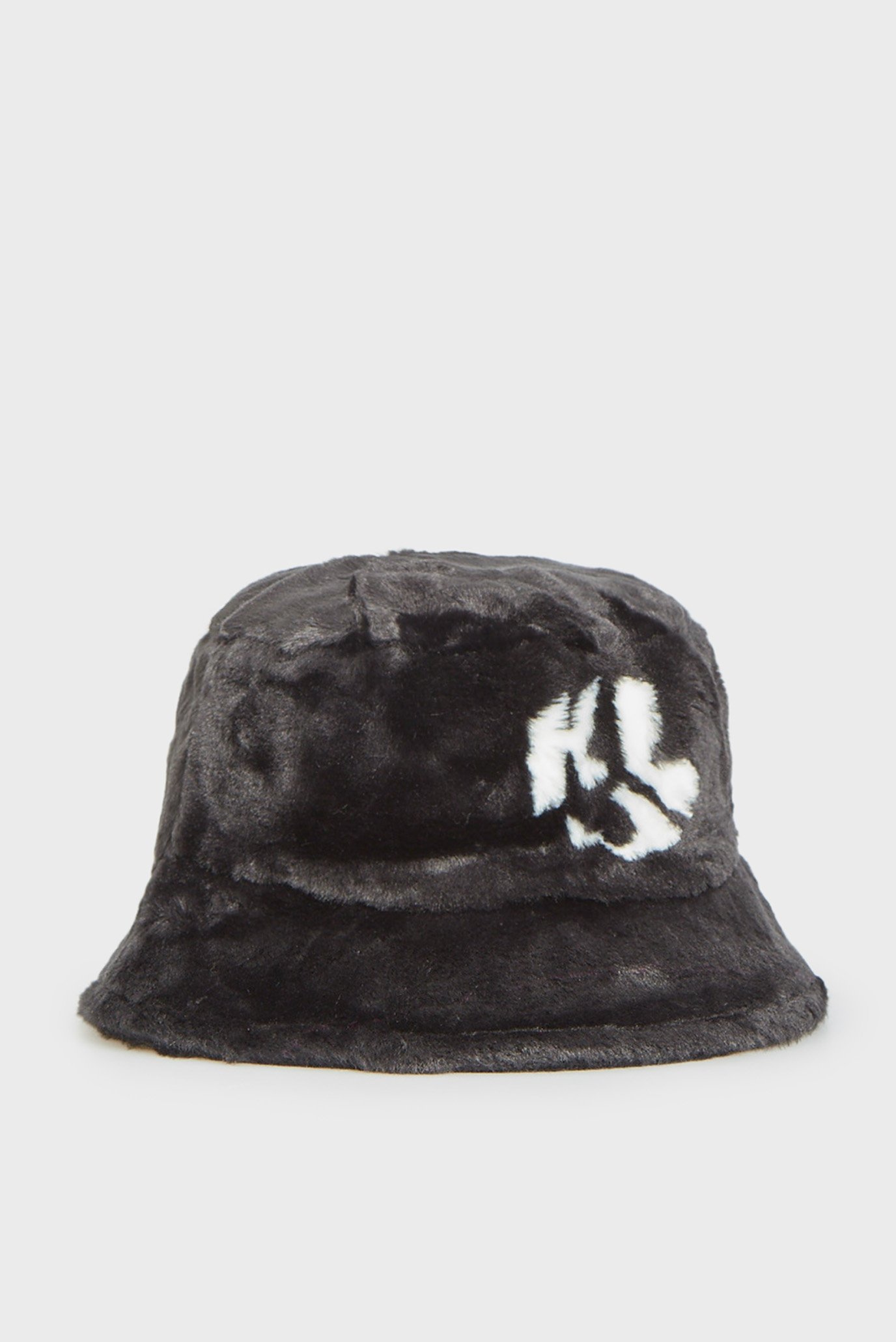 Женская черная панама FUR BUCKET HAT 1