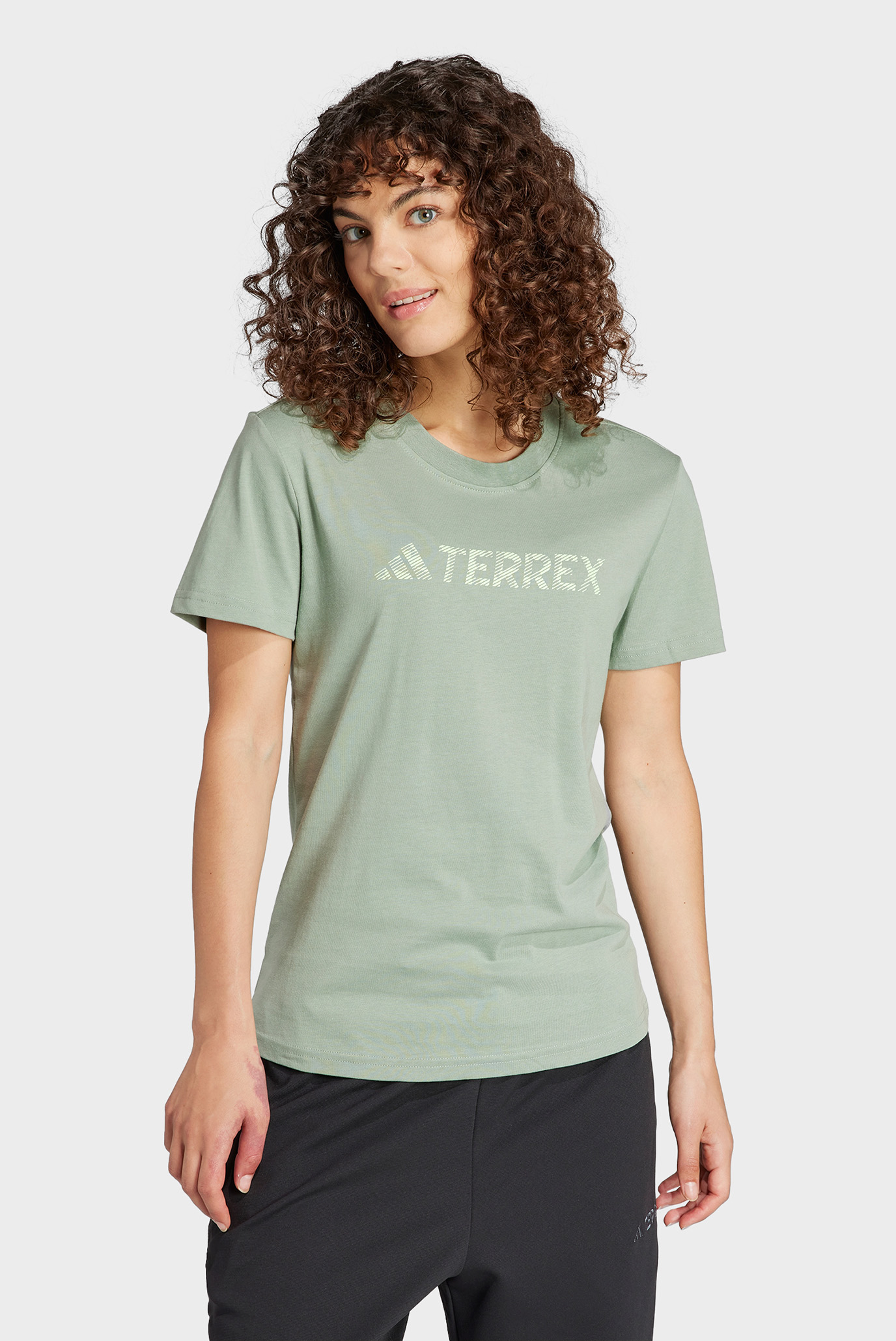 Жіноча оливкова футболка Terrex Classic Logo 1