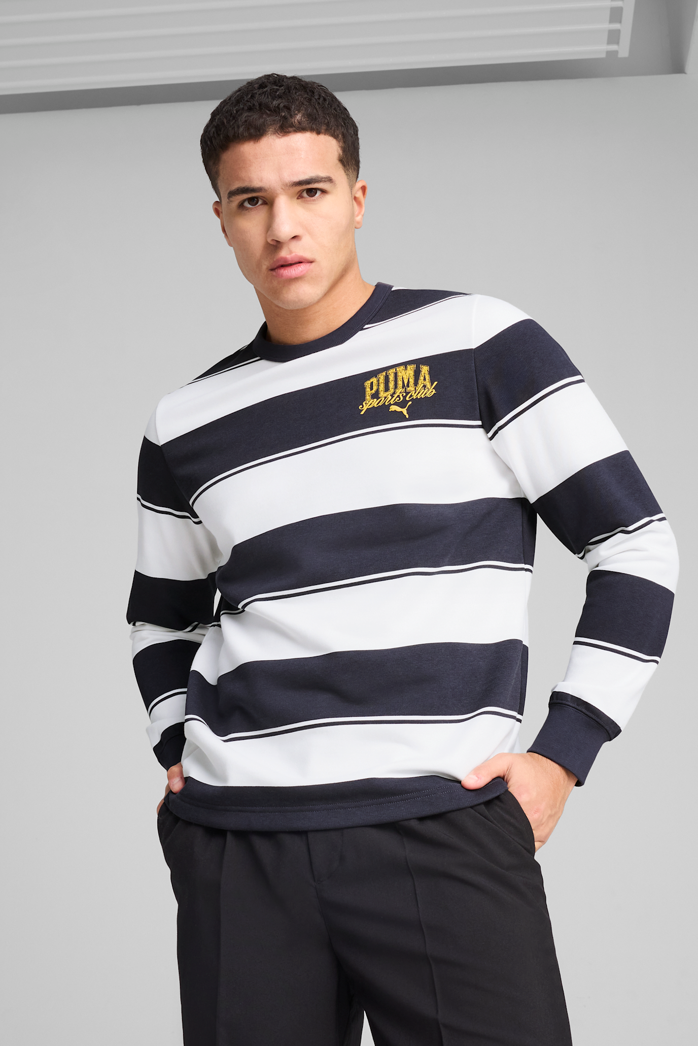 Мужской свитшот в полоску PUMA Class Striped Crew Men 1