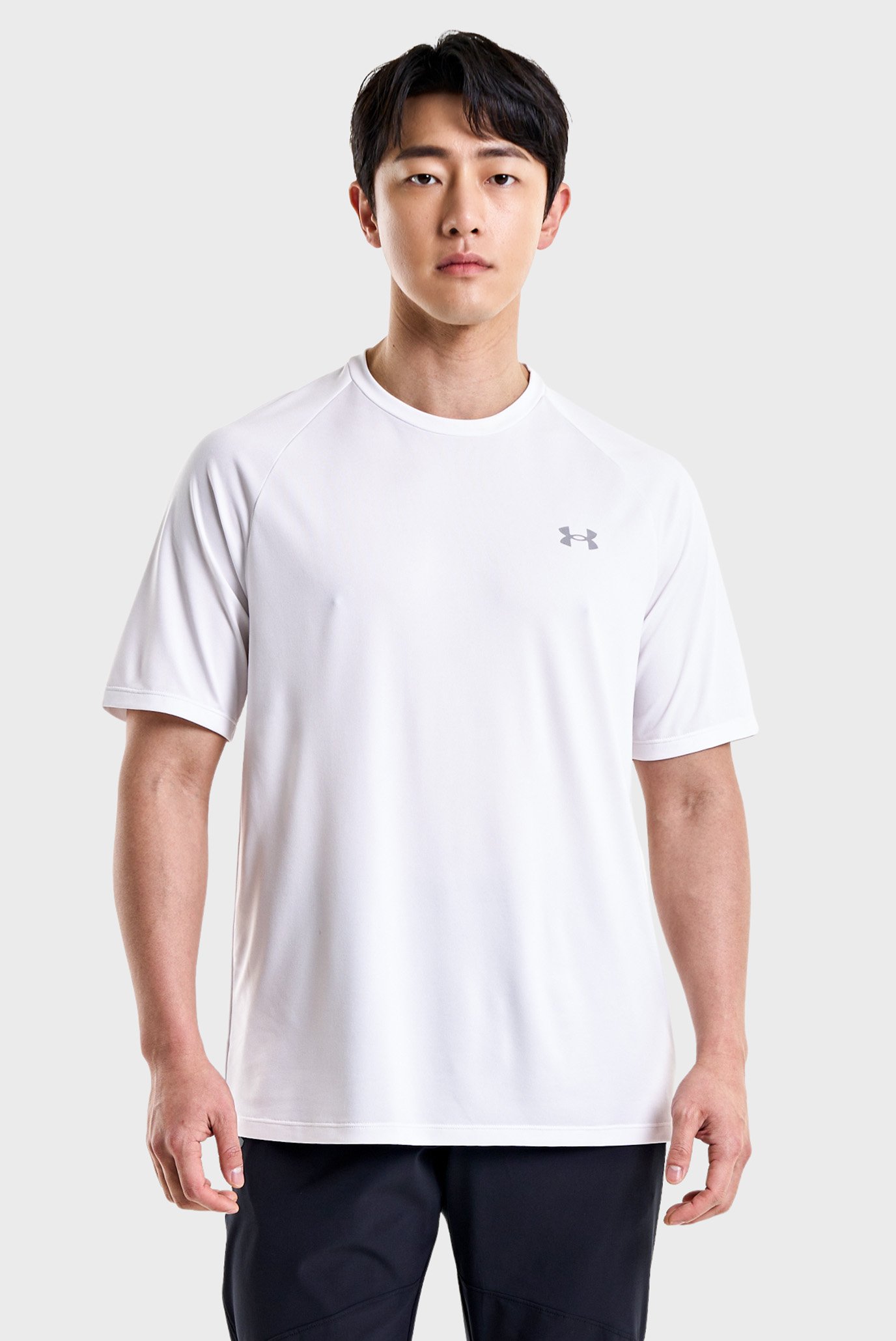 Мужская белая футболка UA Tech Reflective SS 1