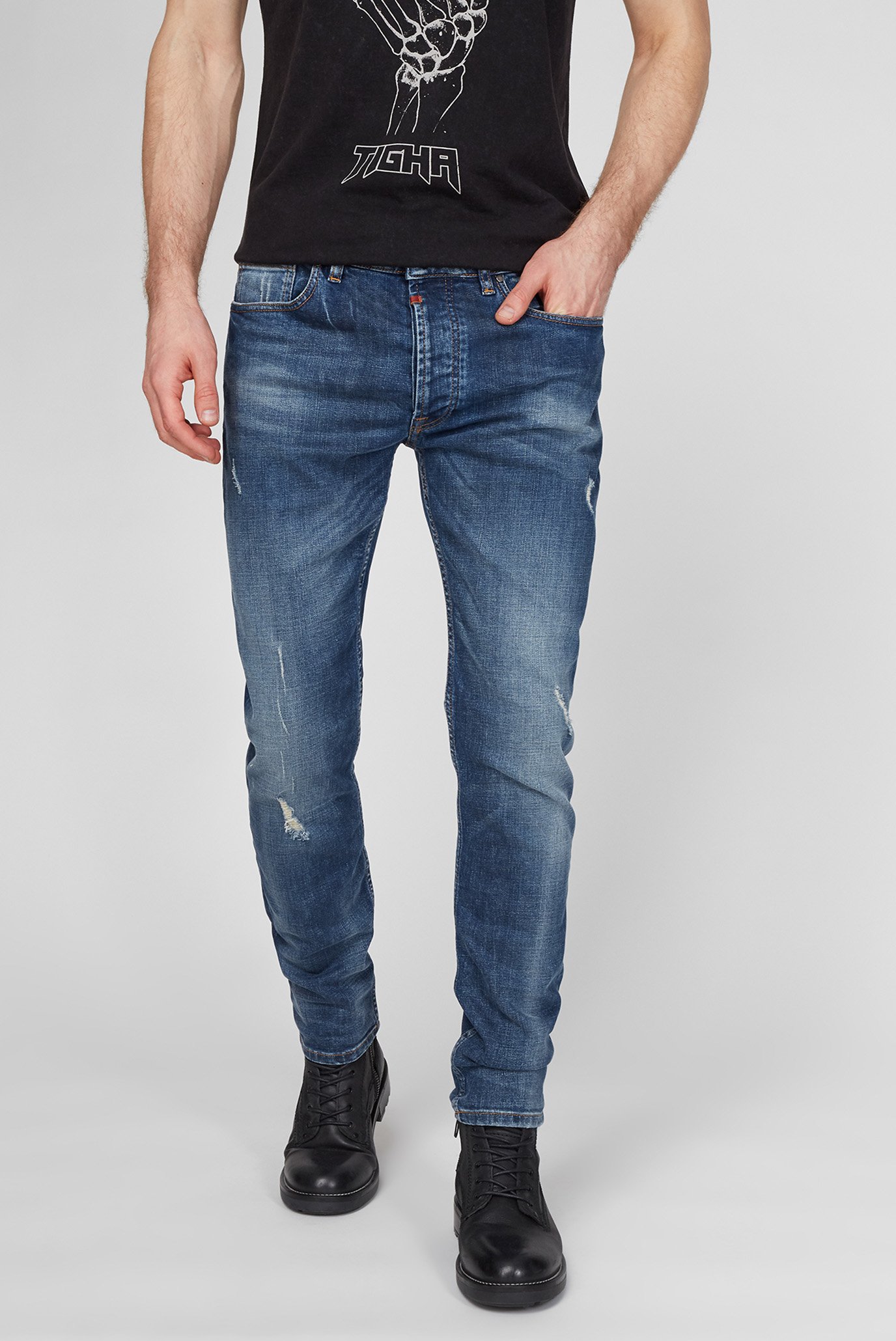 Чоловічі сині джинси Morten 9994 Repaired 1