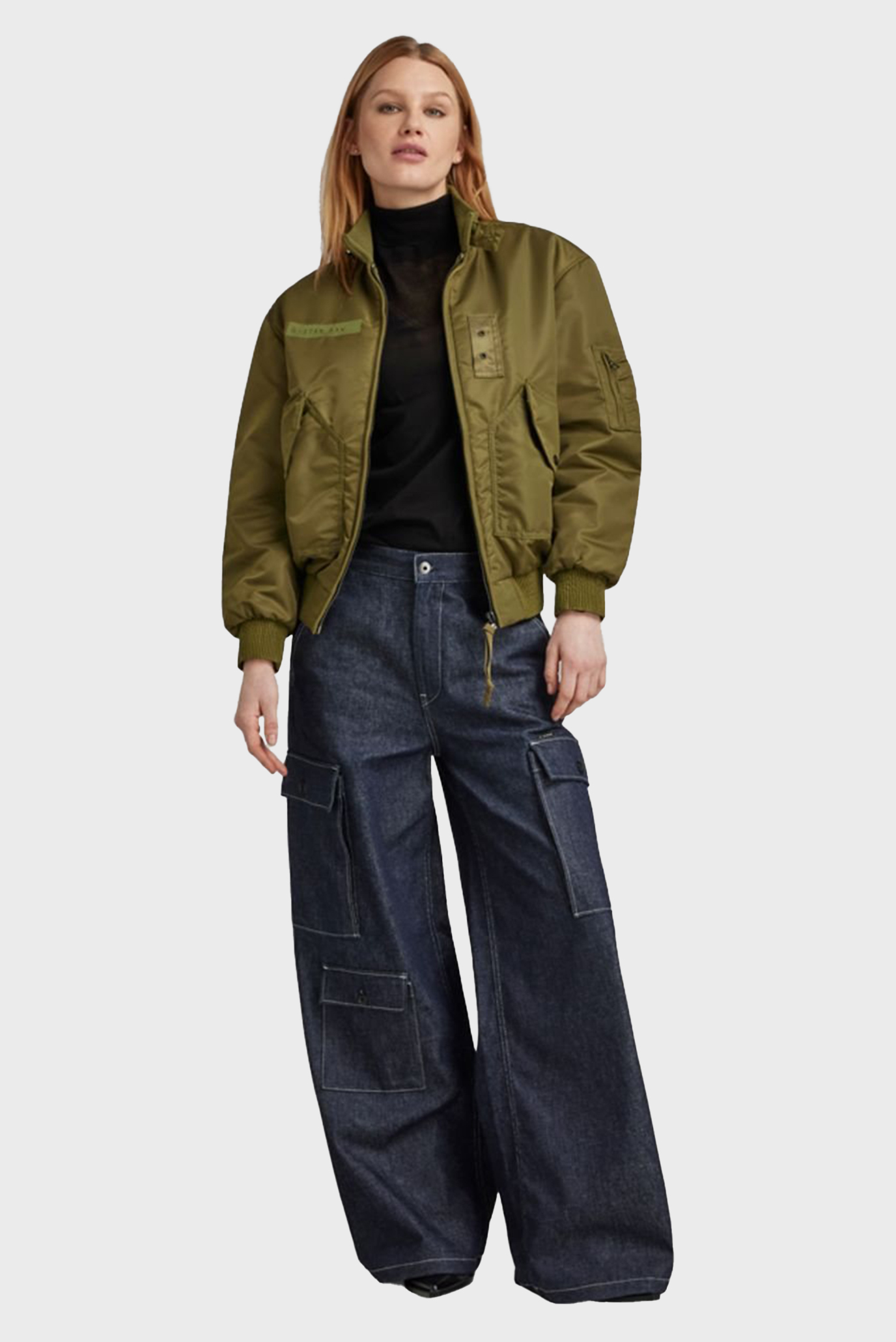 Жіноча зелена куртка Nylon Bomber G-Star RAW D23542,C143