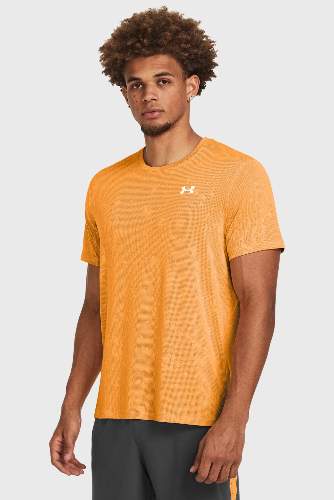 Мужская оранжевая футболка UA LAUNCH SPLATTER SS 1
