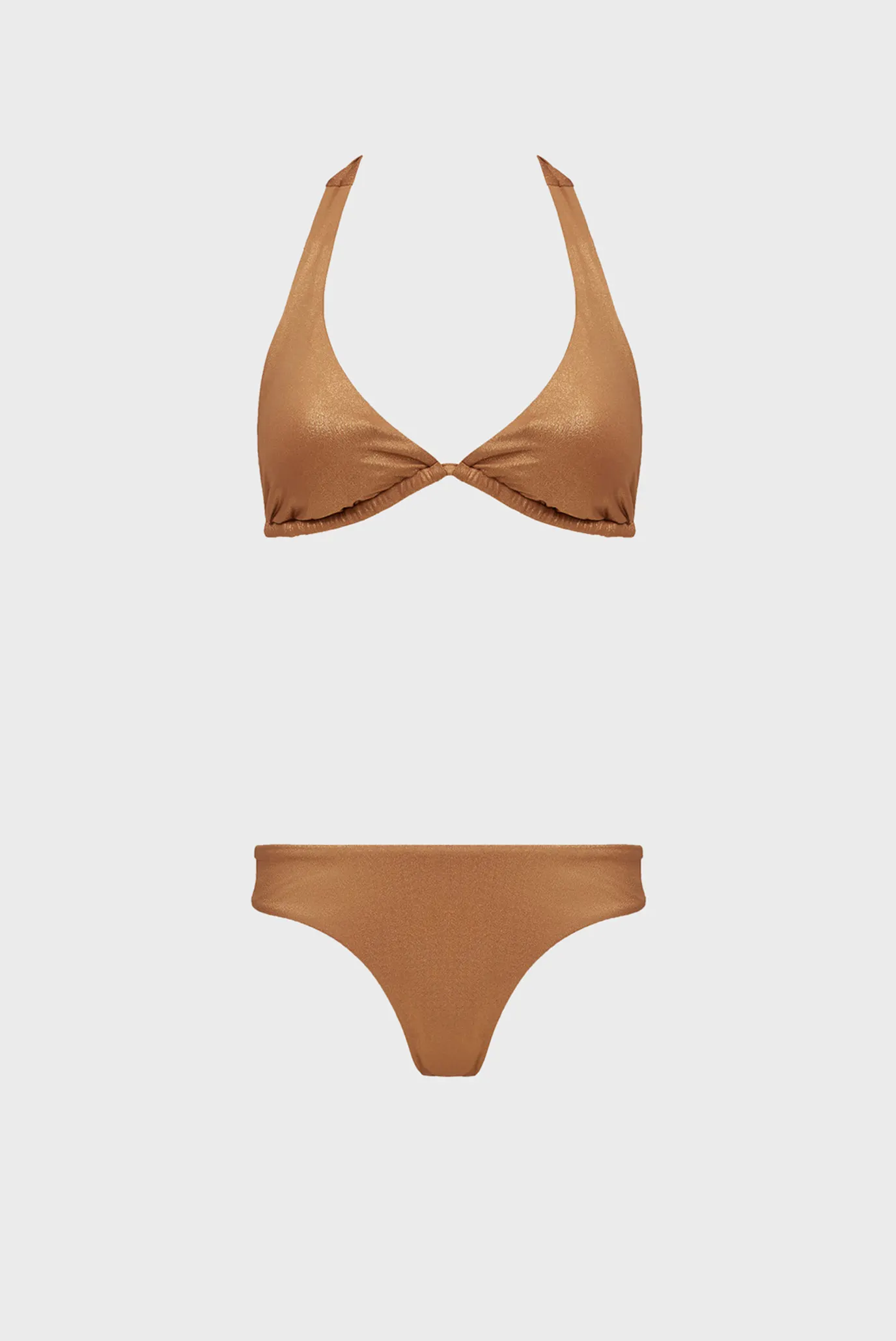 Женский золотистый купальник 5