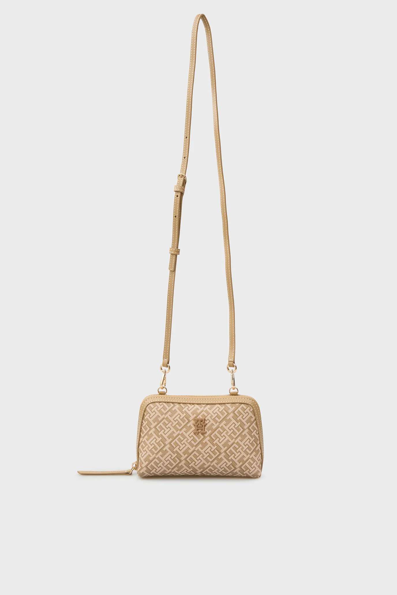 Жіноча бежева сумка з візерунком MONOPLAY 5