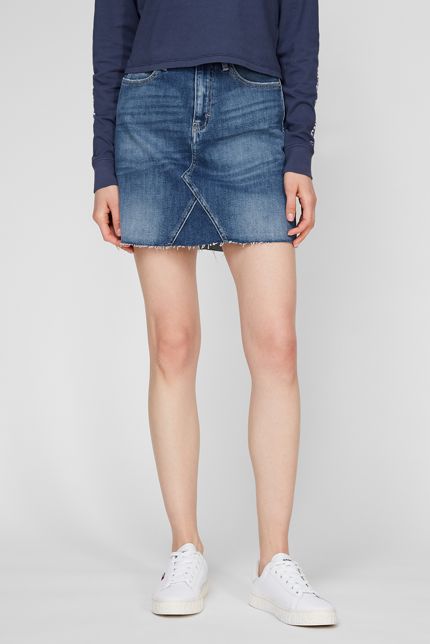 Женская синяя джинсовая юбка SHORT DENIM SKIRT AMBC 1