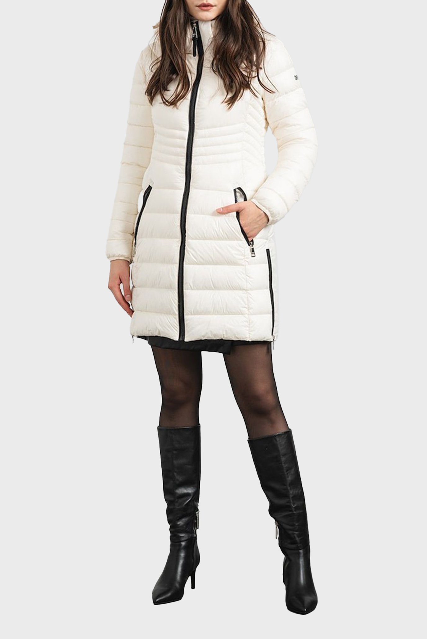 Женская белая куртка Белый XS DKNY DL3MPN34 Женская белая куртка Белый XS DKNY DL3MPN34