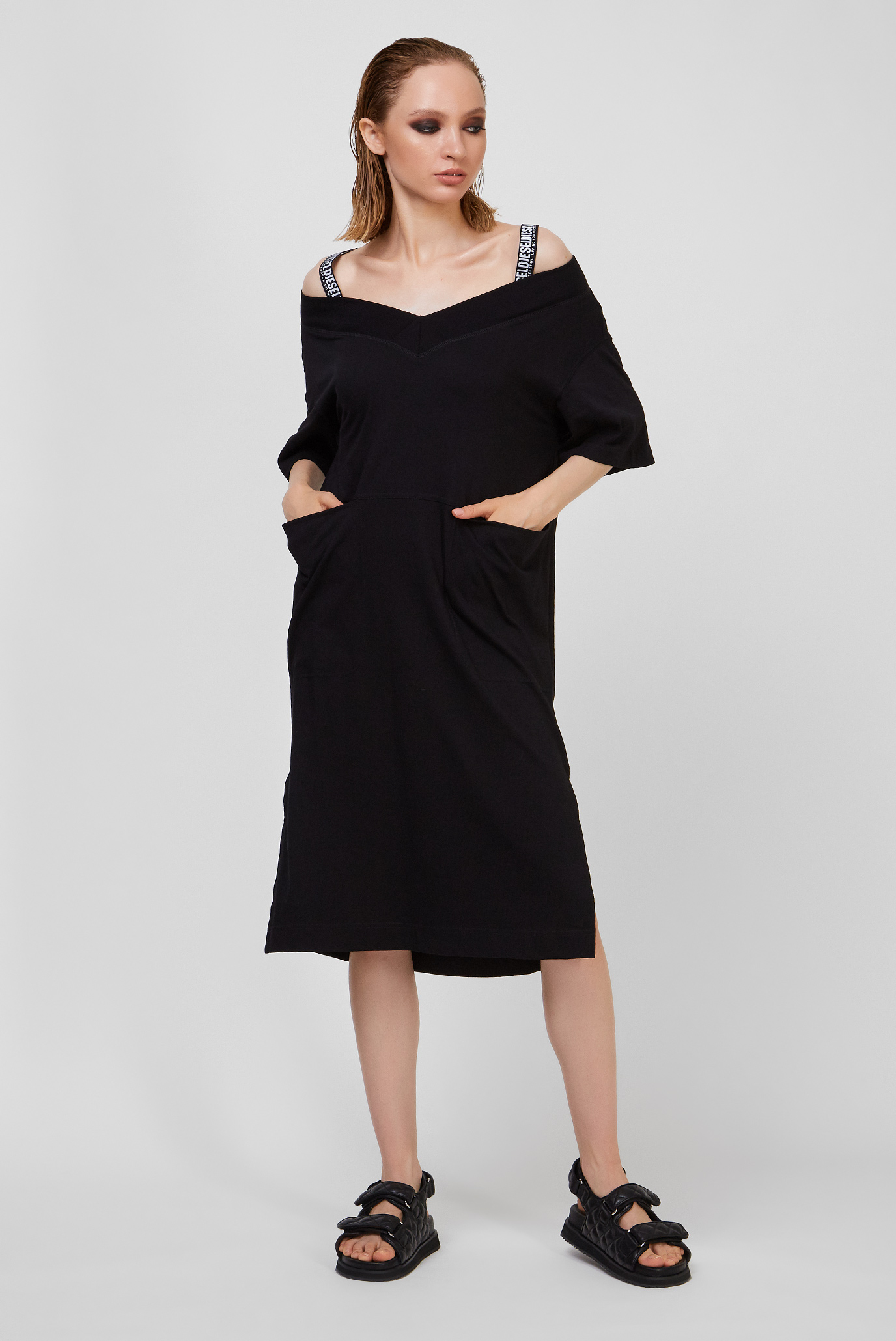 Женское черное платье D-WORKIE DRESS 1