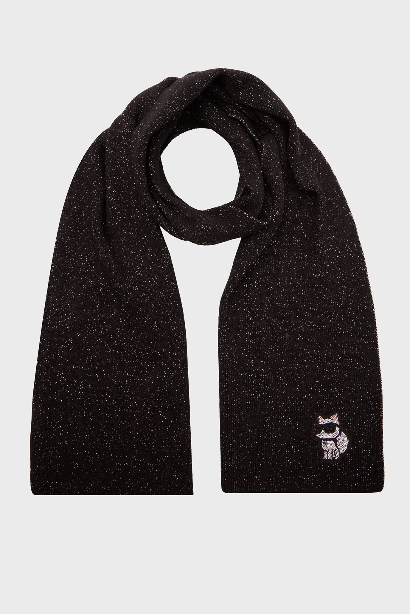 Женский черный шерстяной шарф K IKONIK 2.0 CHOUP LUR SCARF 1